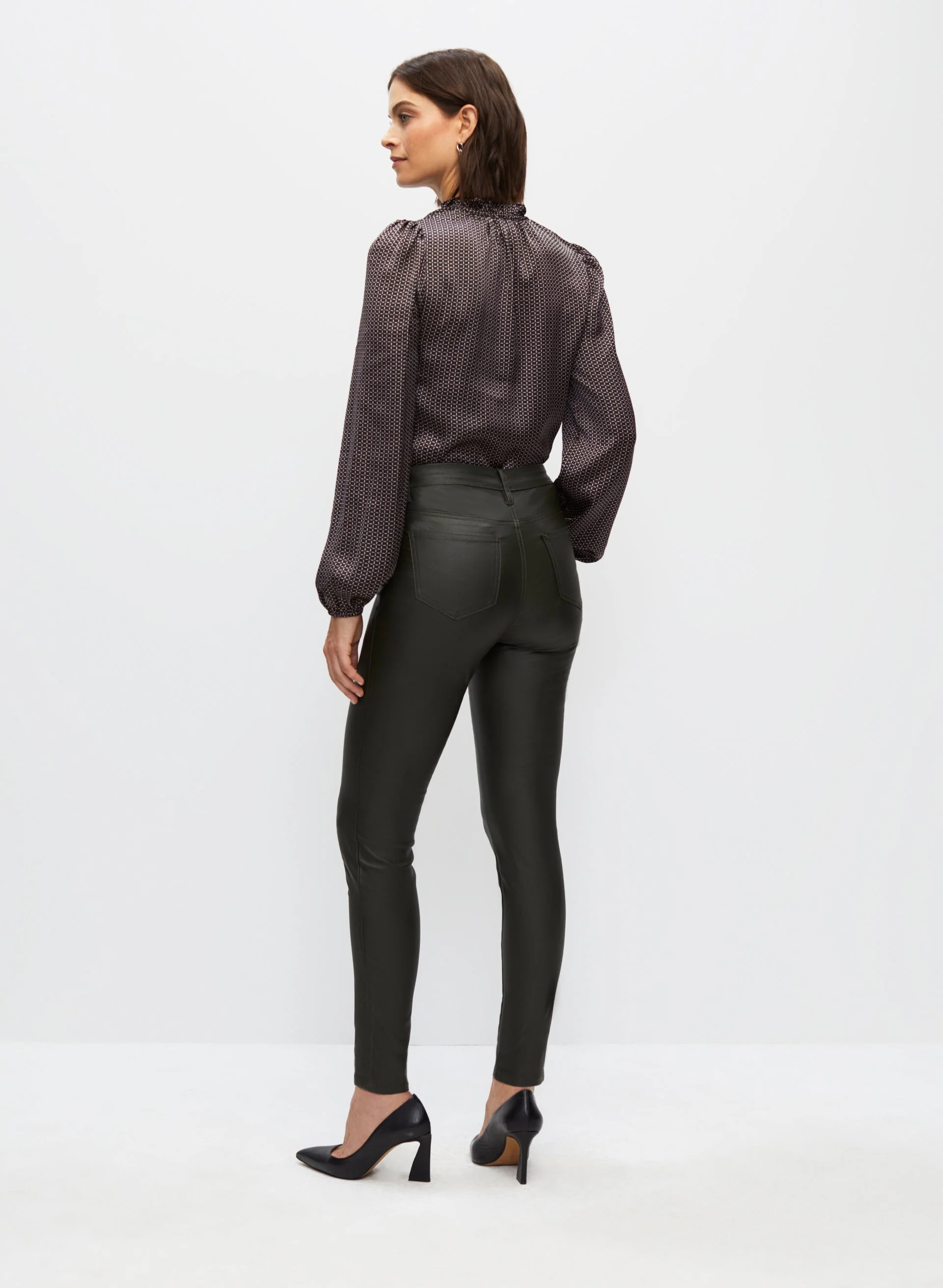 Slim Leg Coated Jeans