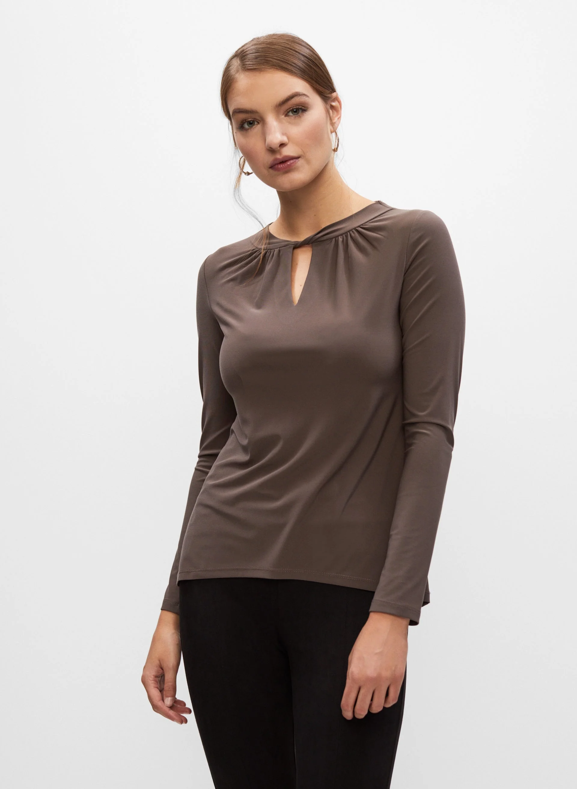 Twist Neck Keyhole Top