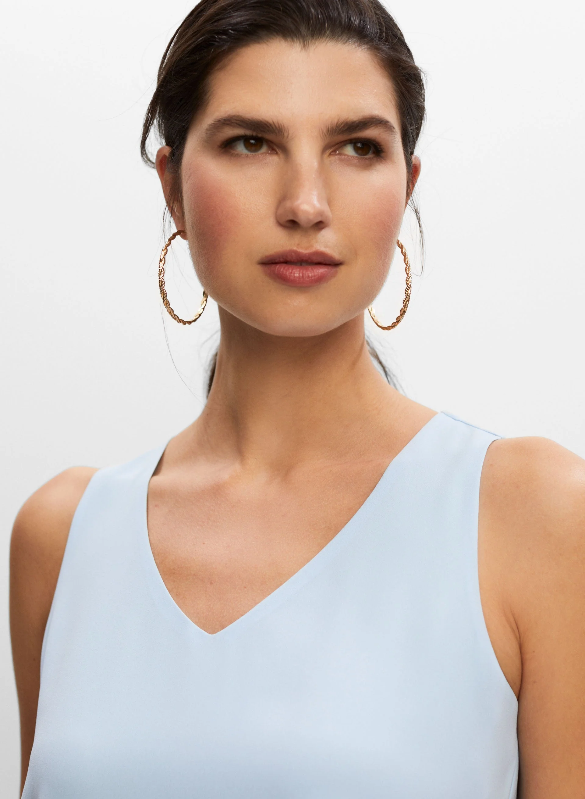 Sleeveless V-Neck Blouse