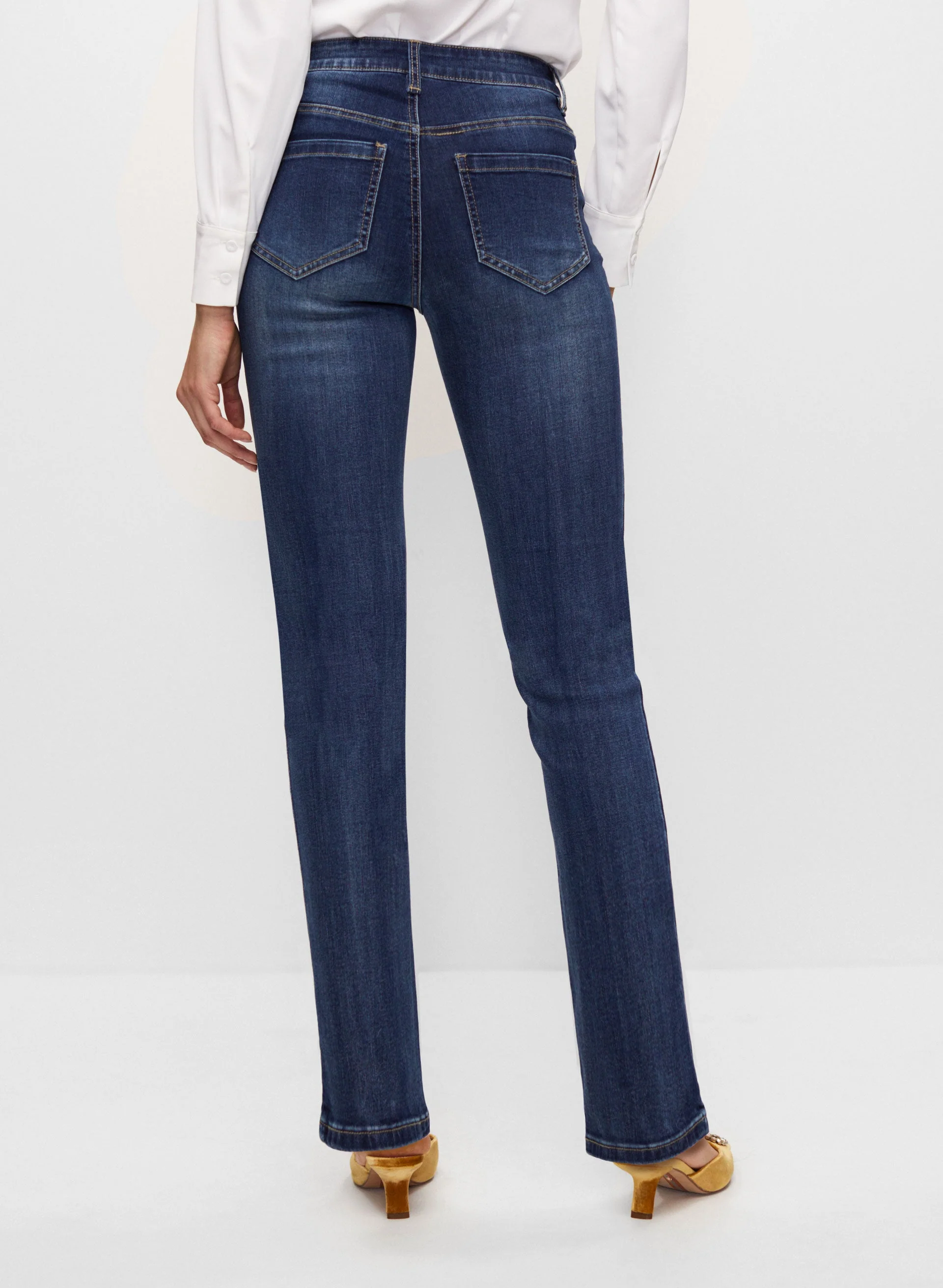 Crystal Detail Straight Leg Jeans
