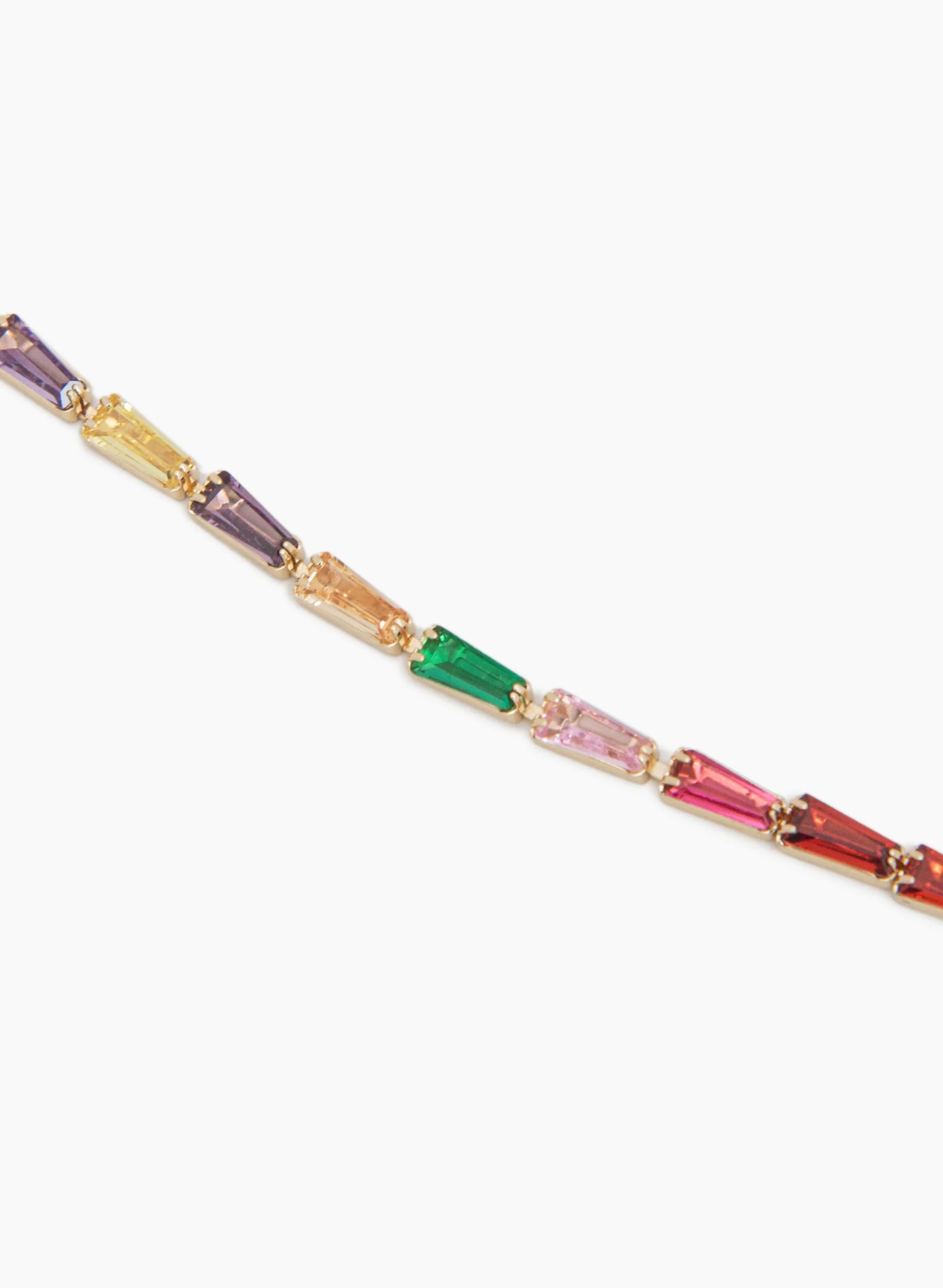 Multicolour Crystal Baguette Necklace