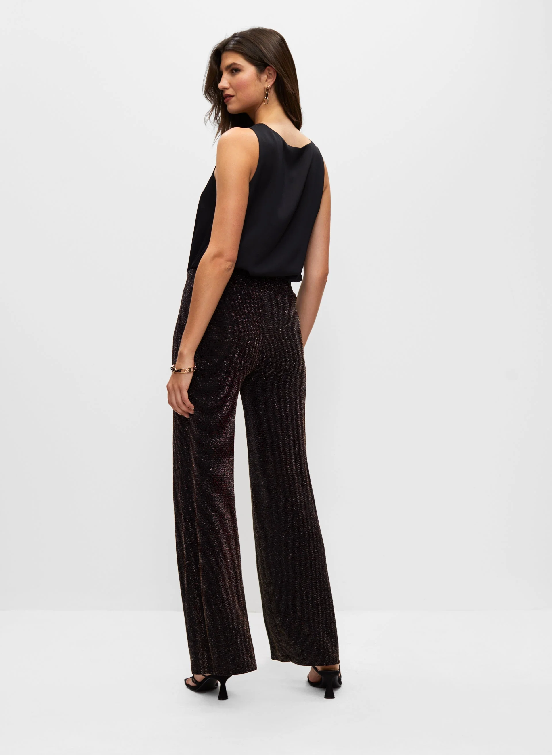 Glitter Knit Pull-On Pants