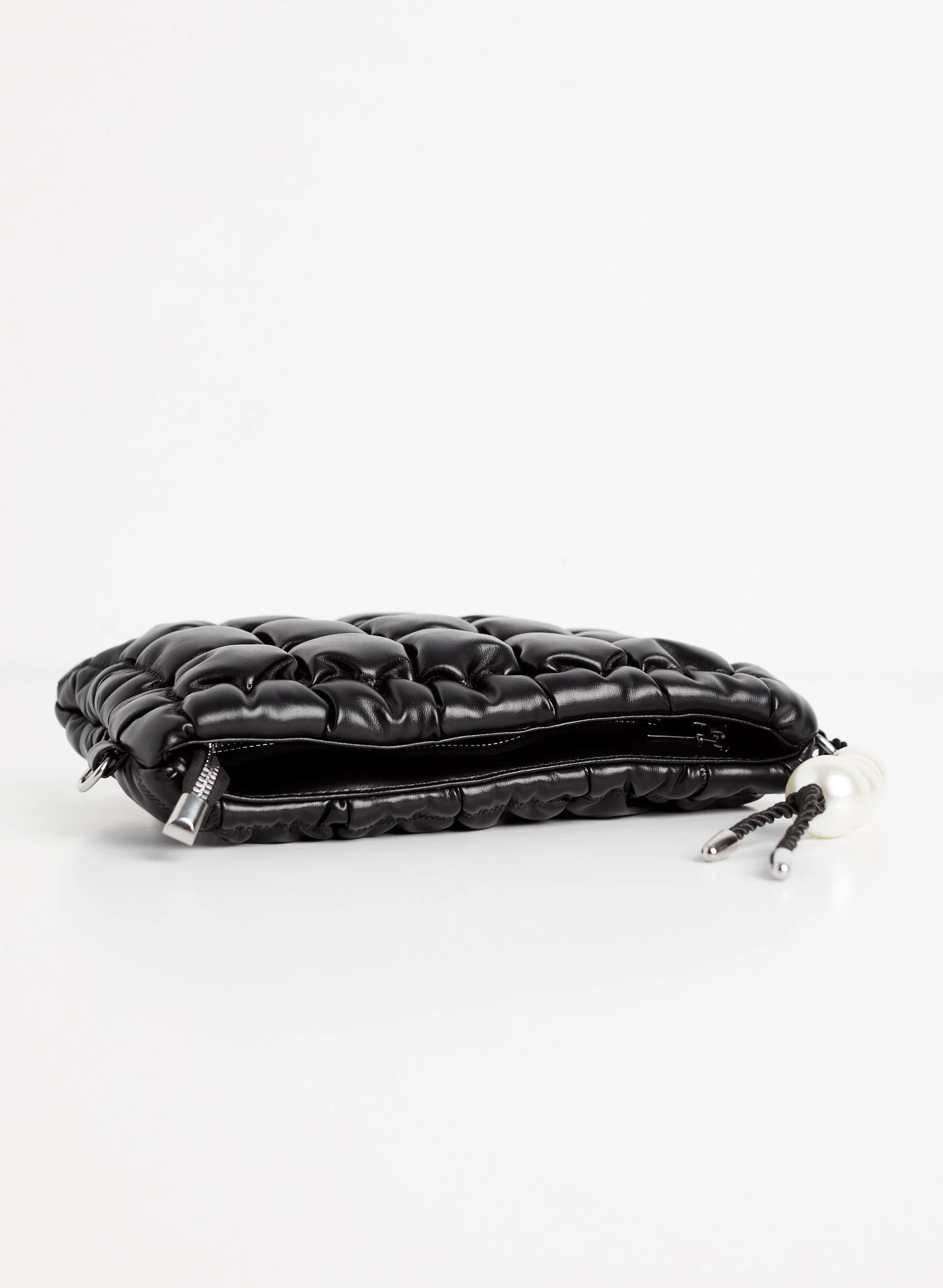 Padded Quilted Pearl Detail Bag