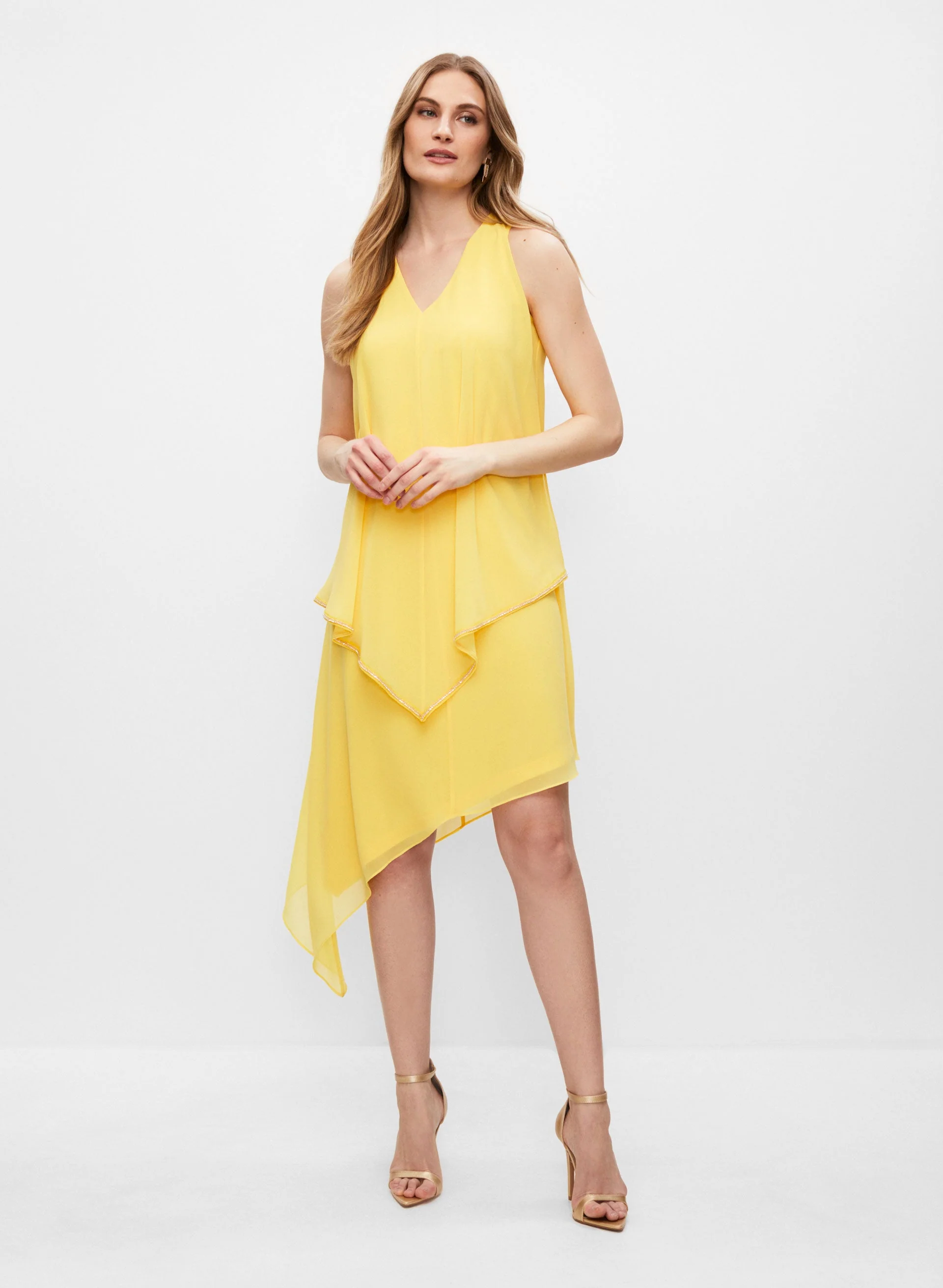Embellished V-Neck Dress