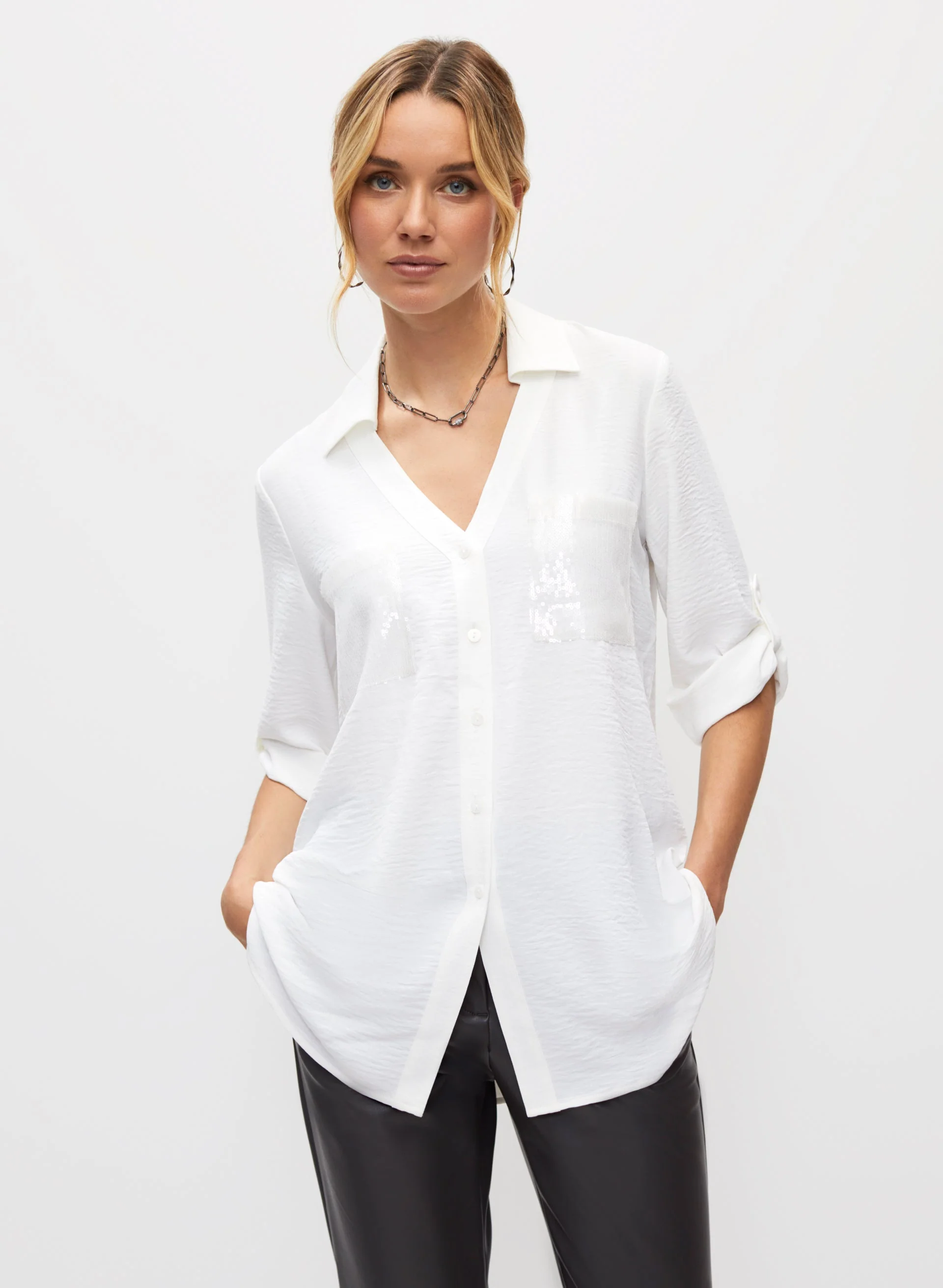 Sequin Pocket Shirt