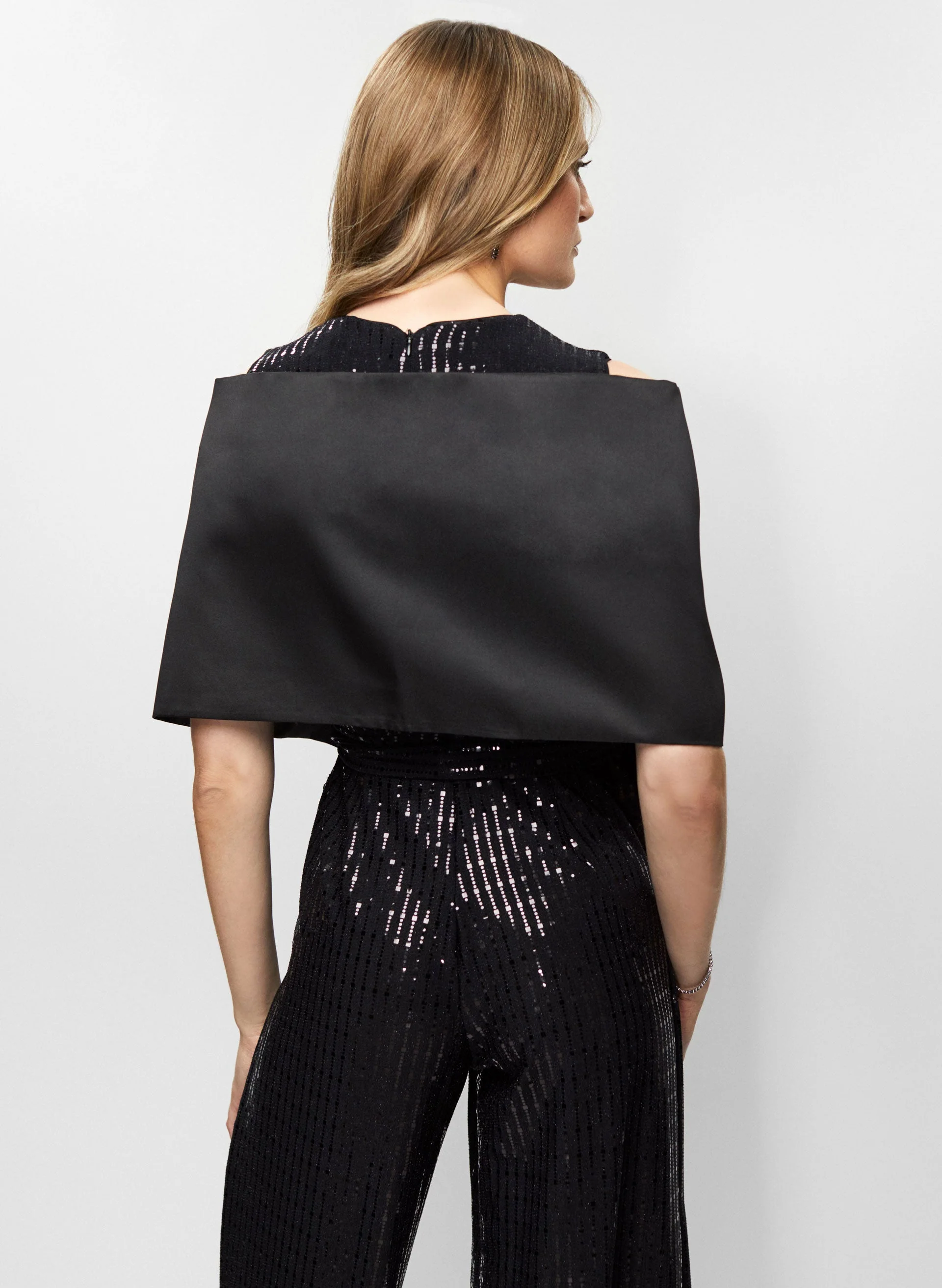 Crystal-Studded Pin Stole