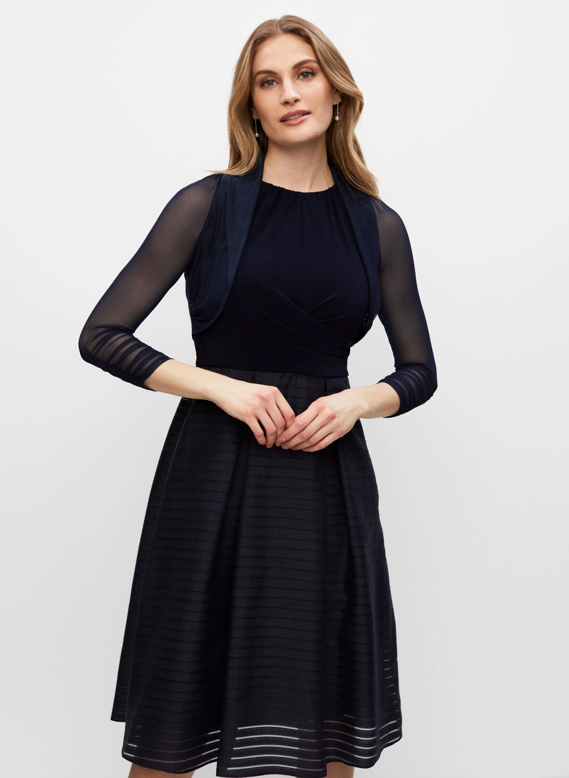 Sheer Sleeve Mesh Bolero