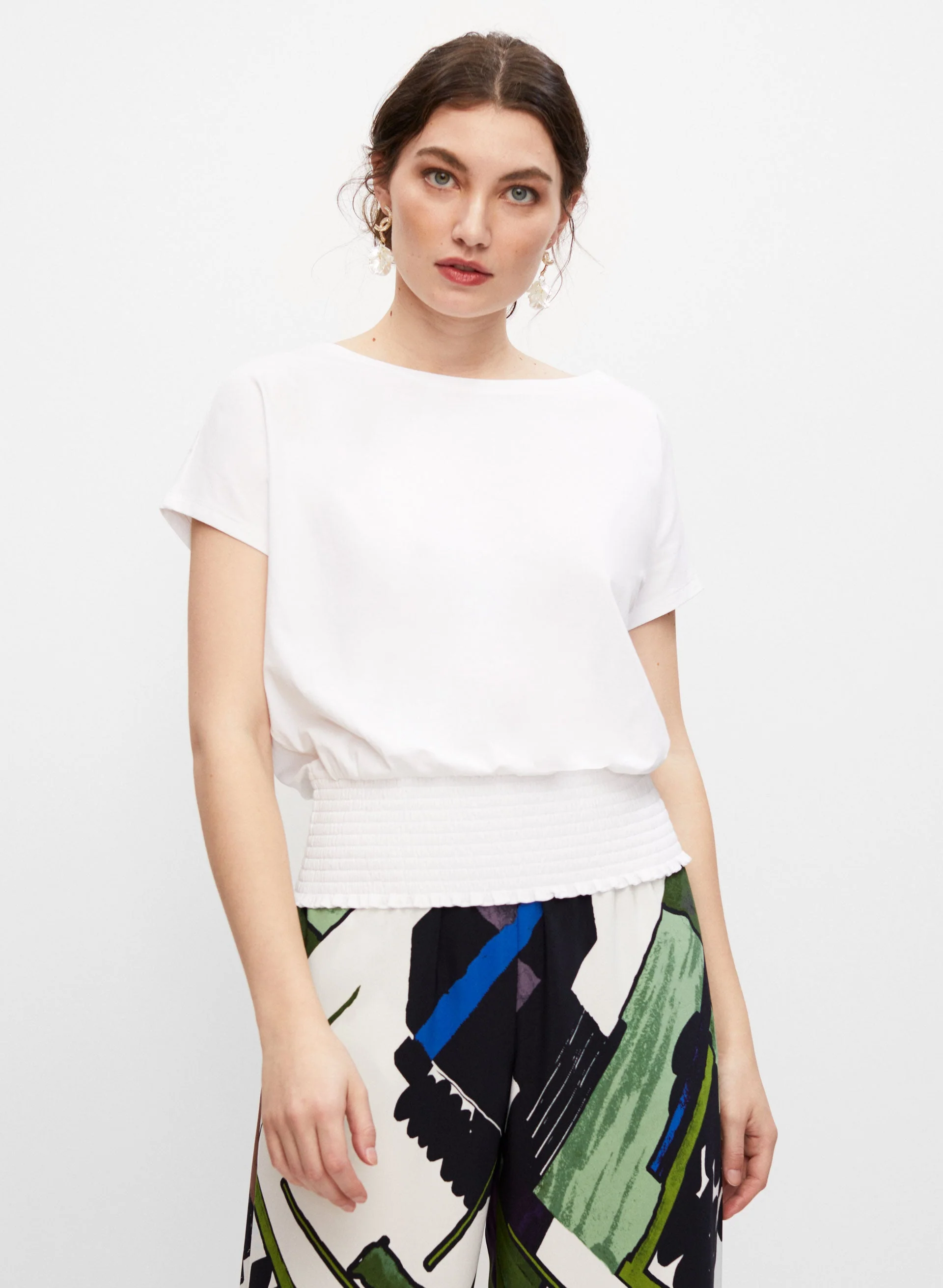 Smocked Waist Tee