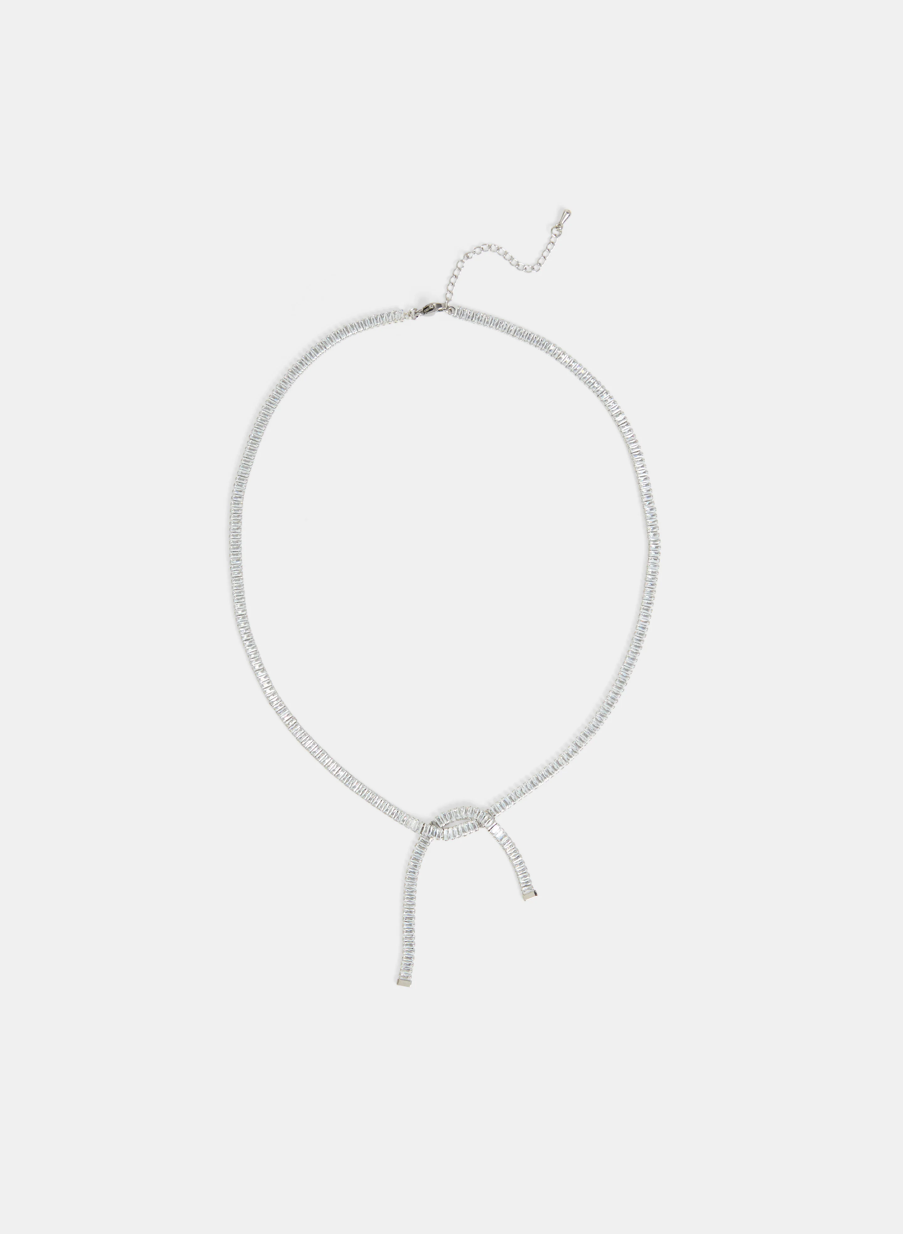 Cubic Zirconia Twist Front Necklace