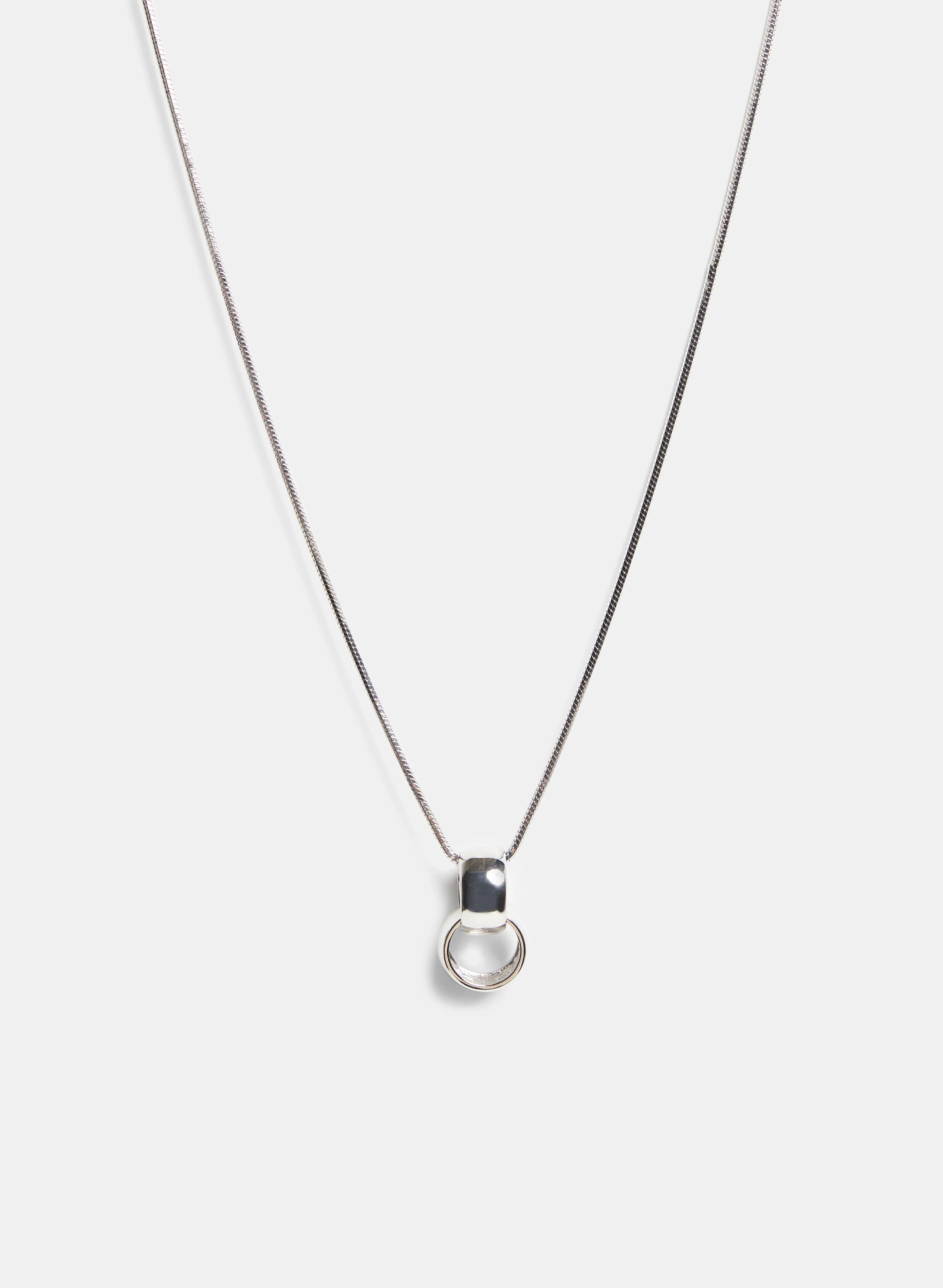 Double Ring Pendant Necklace