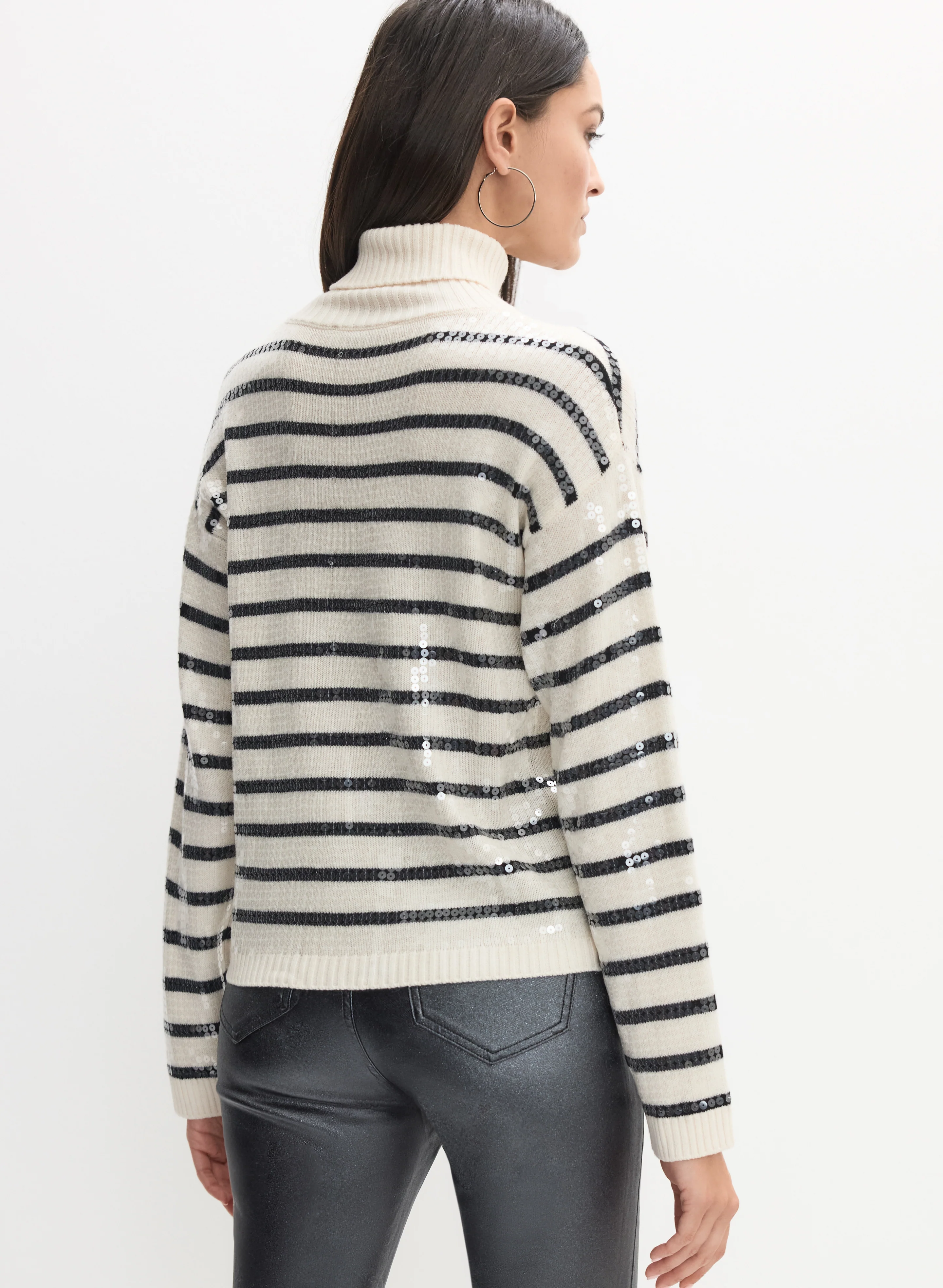 Striped Sequin Sweater