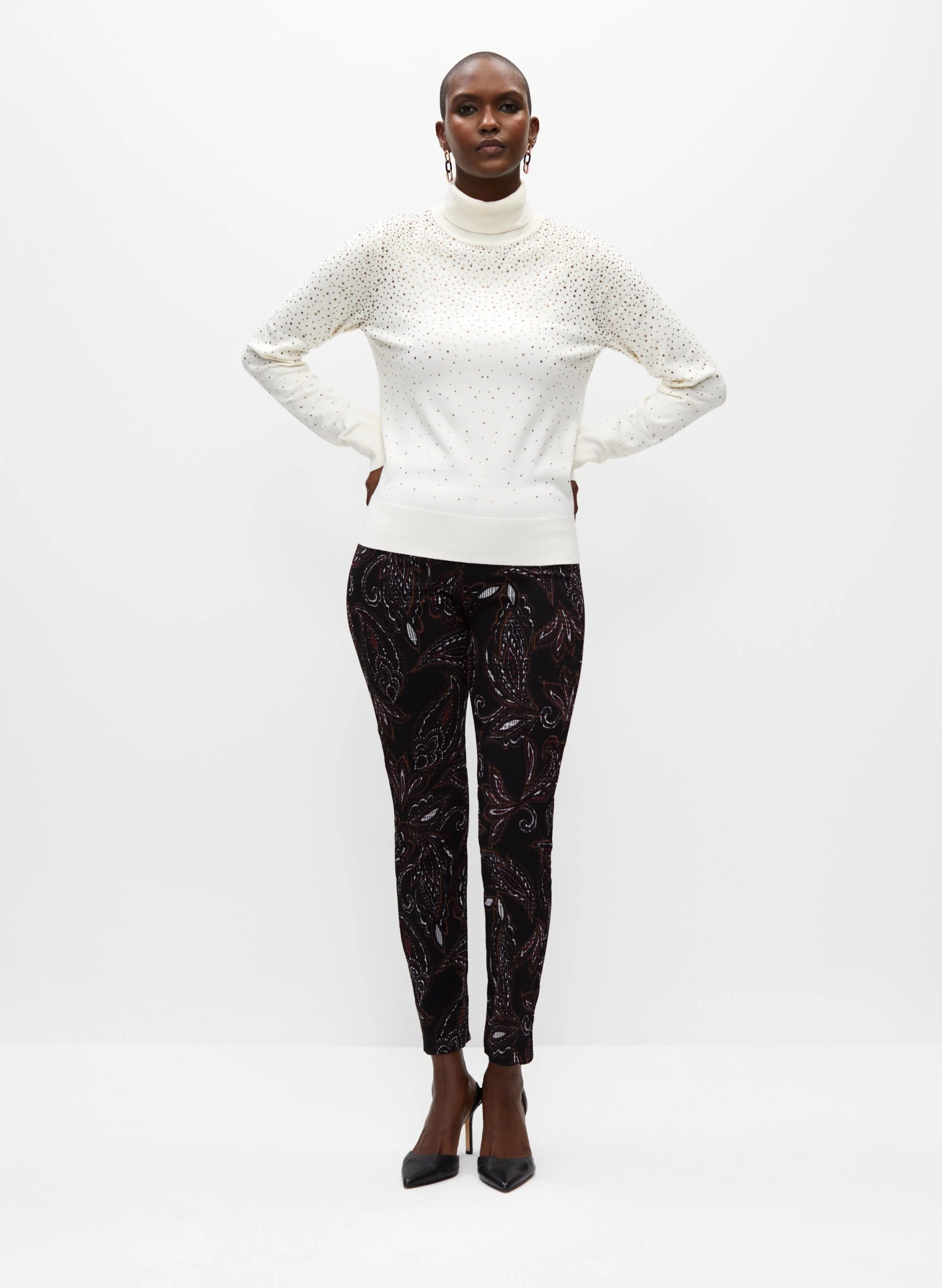 Joseph Ribkoff - Paisley Print Pull-On Pants
