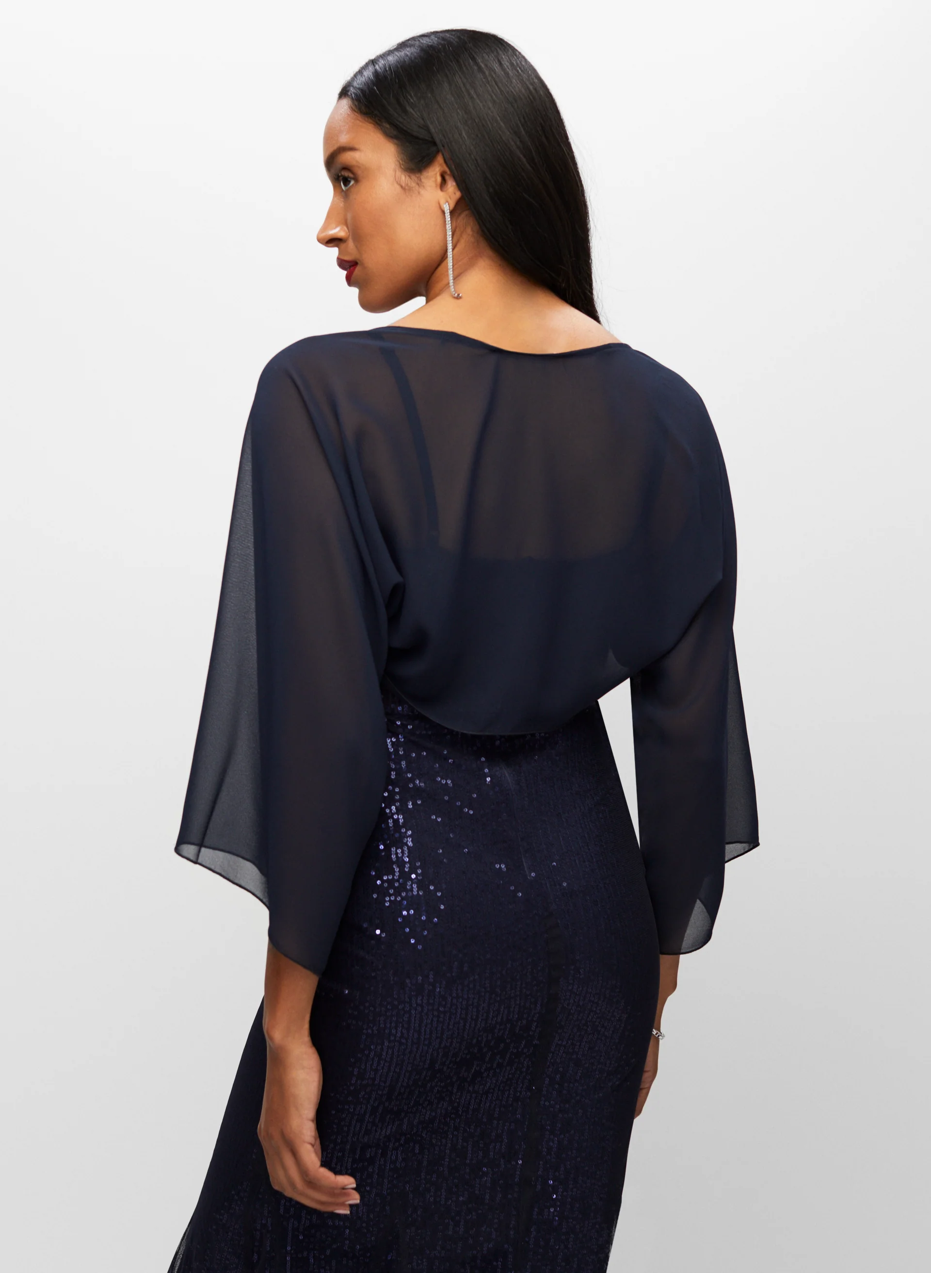 Long Sleeve Chiffon Bolero