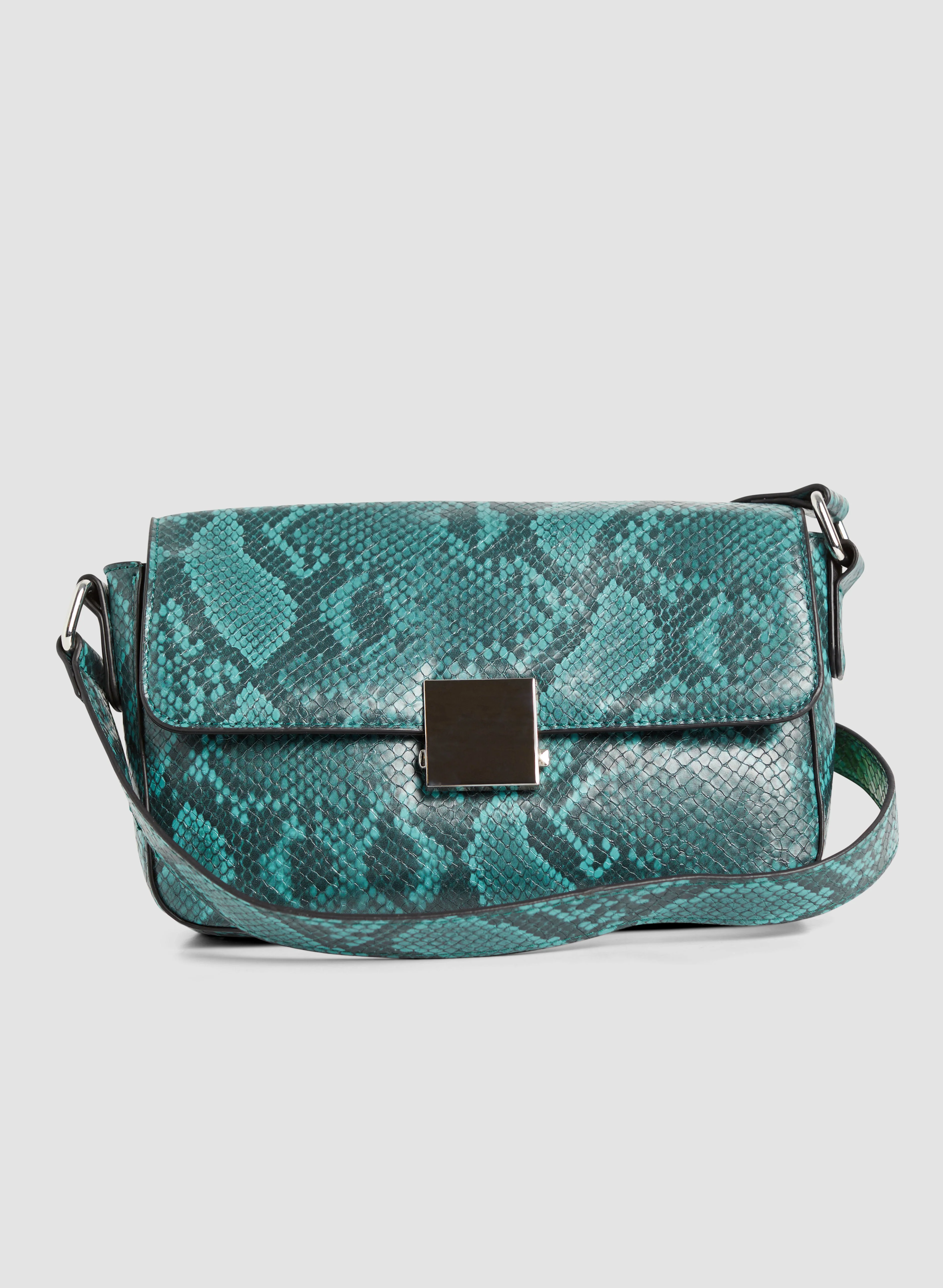 Snakeskin Texture Crossbody Bag
