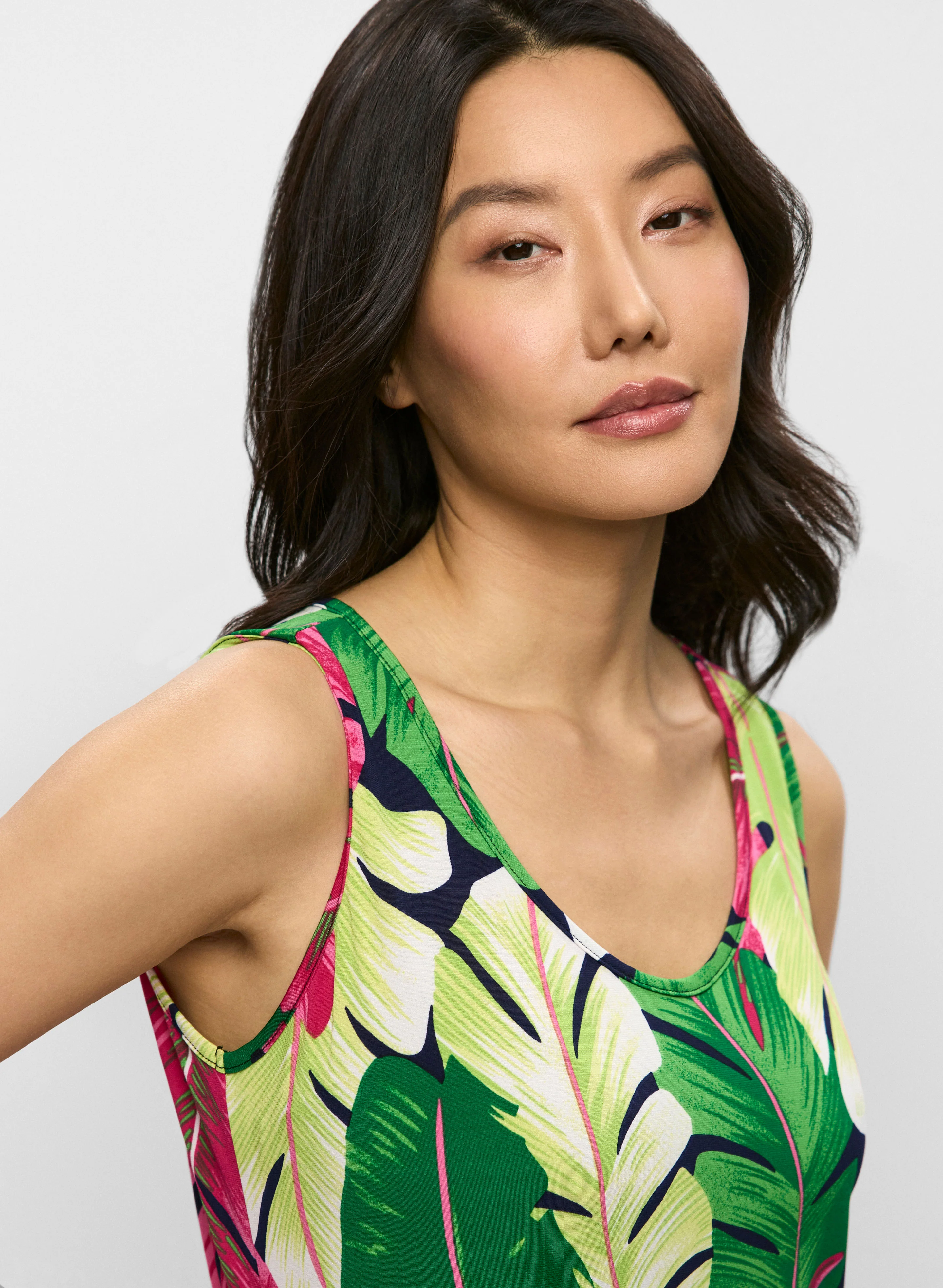 Tropical Print Nightdress & Robe Set