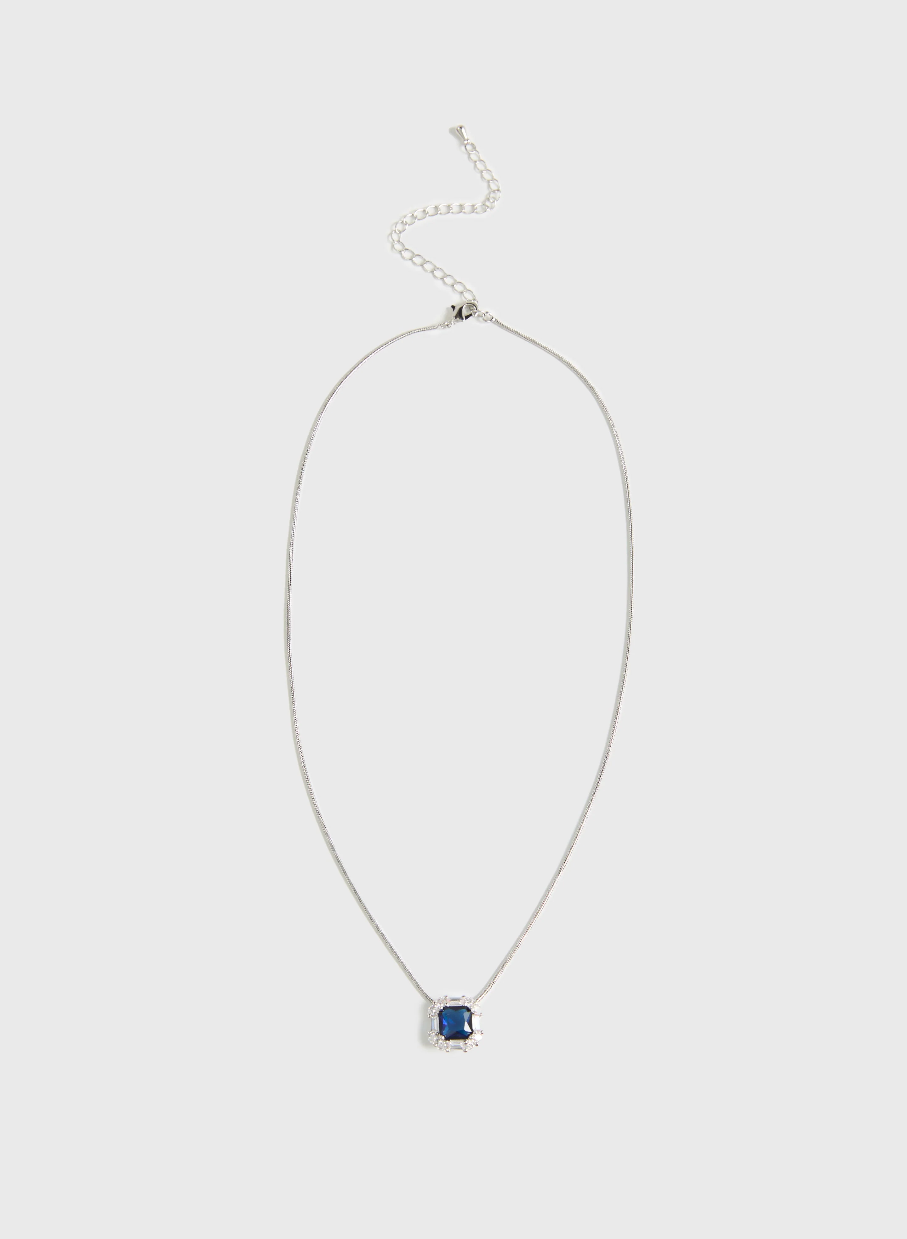 Square Stud Pendant Necklace