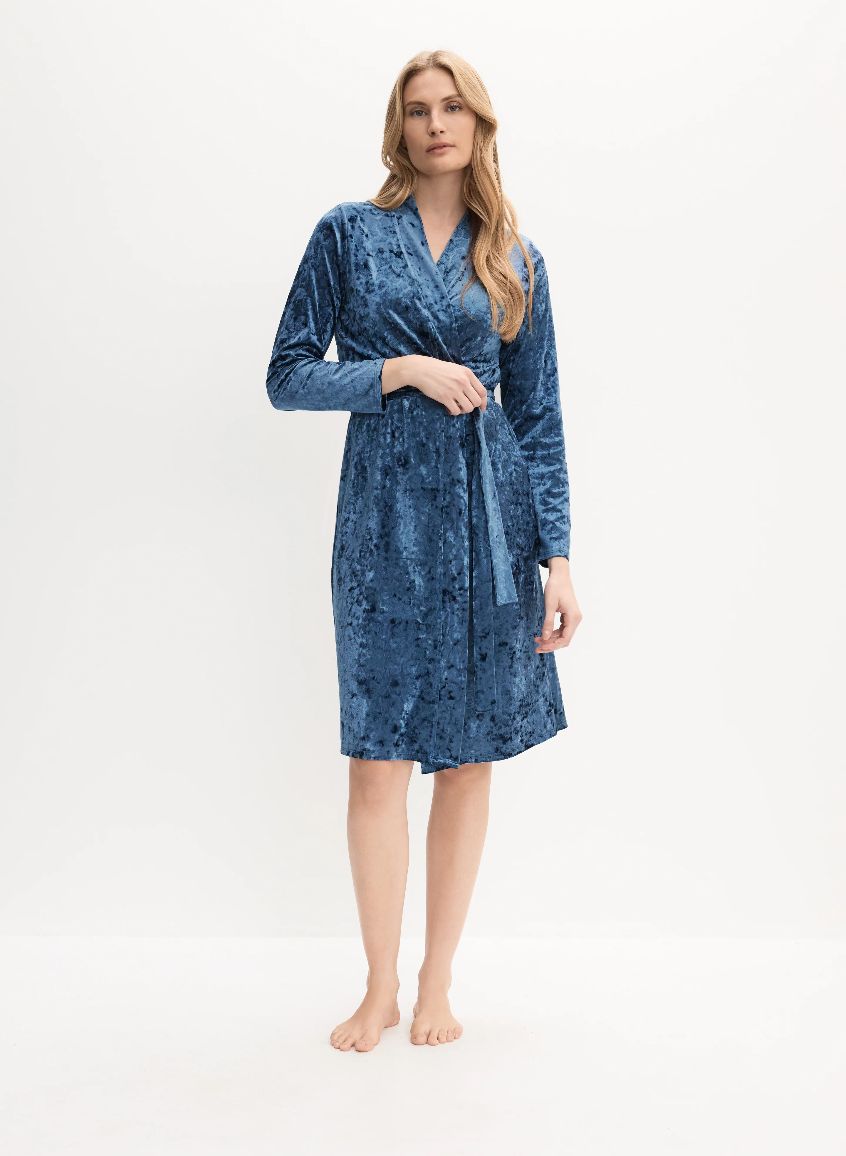 Embossed Velour Robe