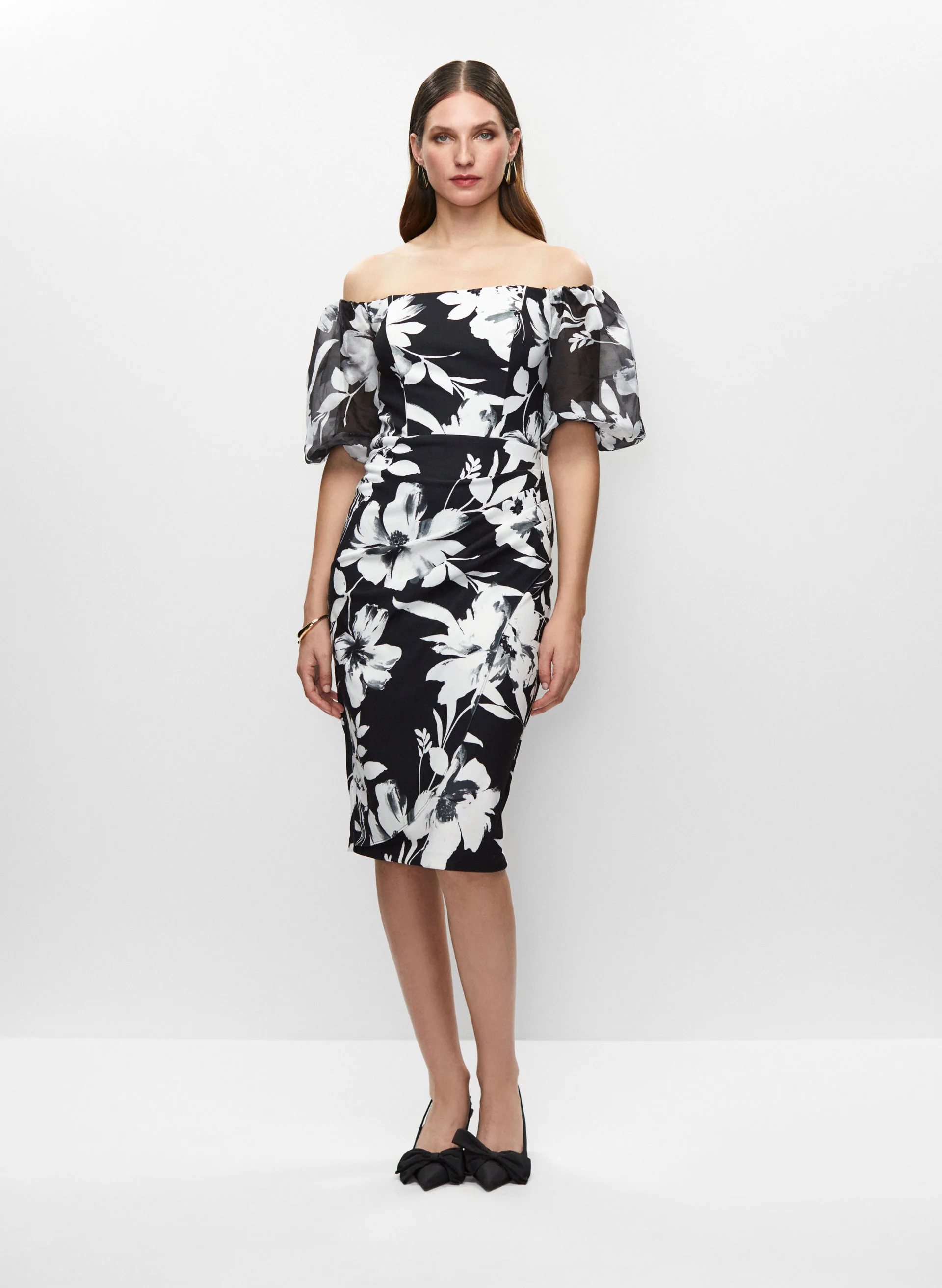 Off-the-Shoulder Floral Dress