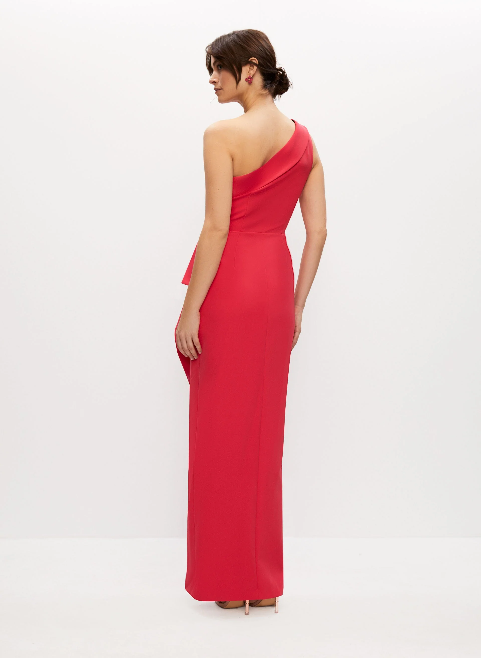 One-Shoulder Ruffle Detail Dress