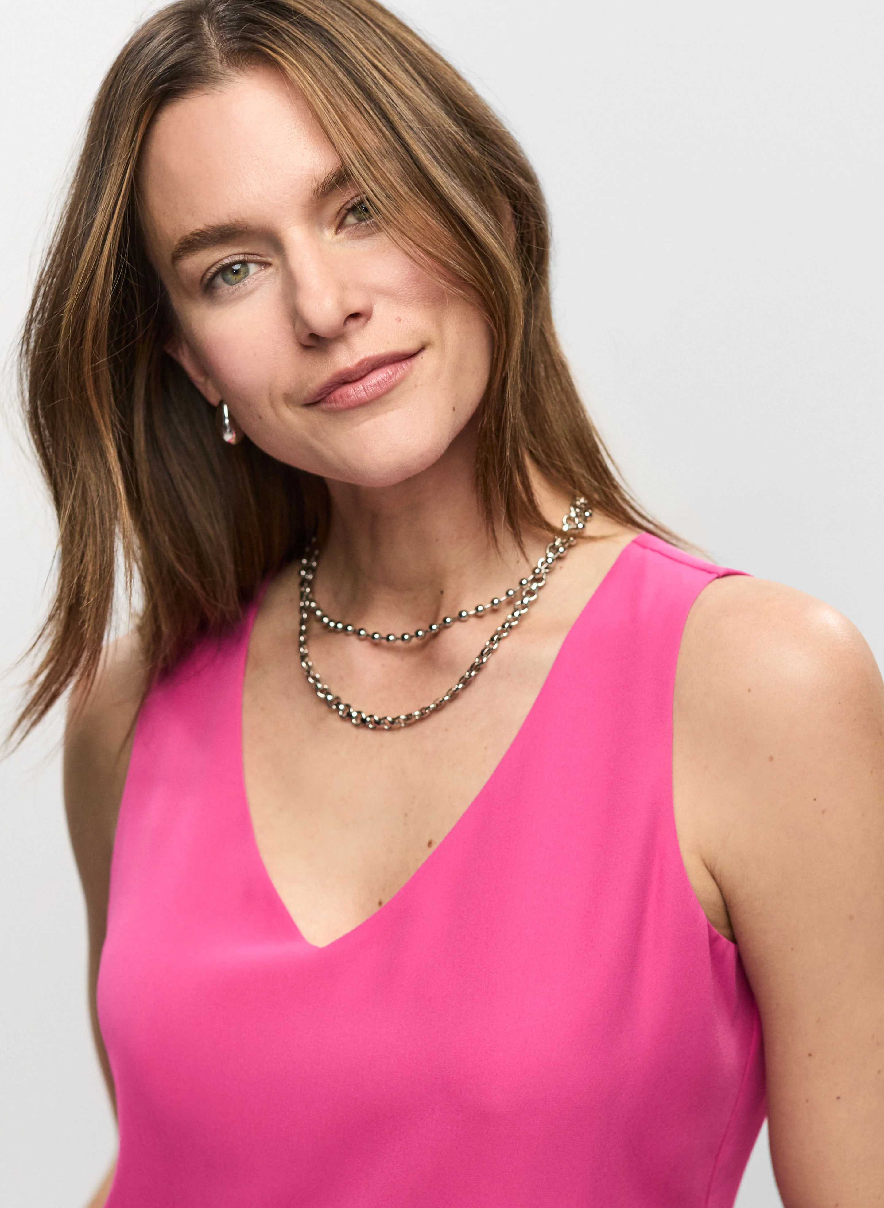 Essential Sleeveless V-Neck Blouse