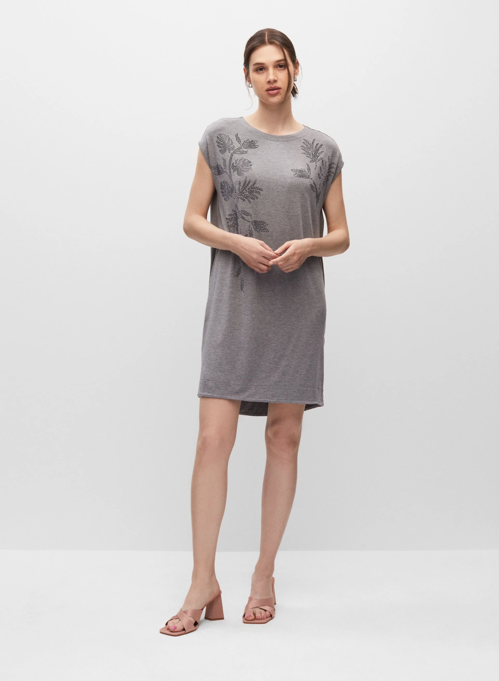 Floral Placement T-Shirt Dress