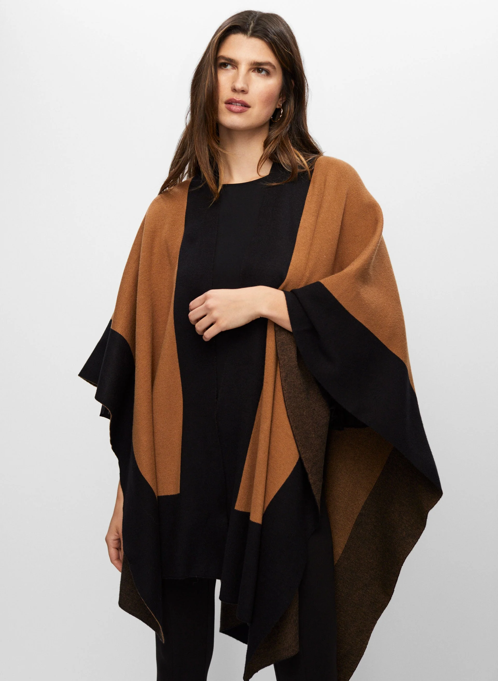 Two-Tone Contrast Pashmina Shawl