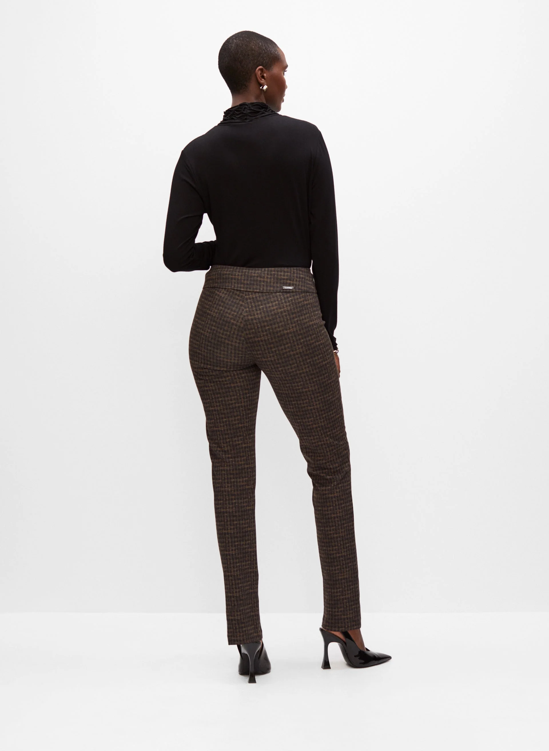 Joseph Ribkoff - Pull-On Houndstooth Motif Pants