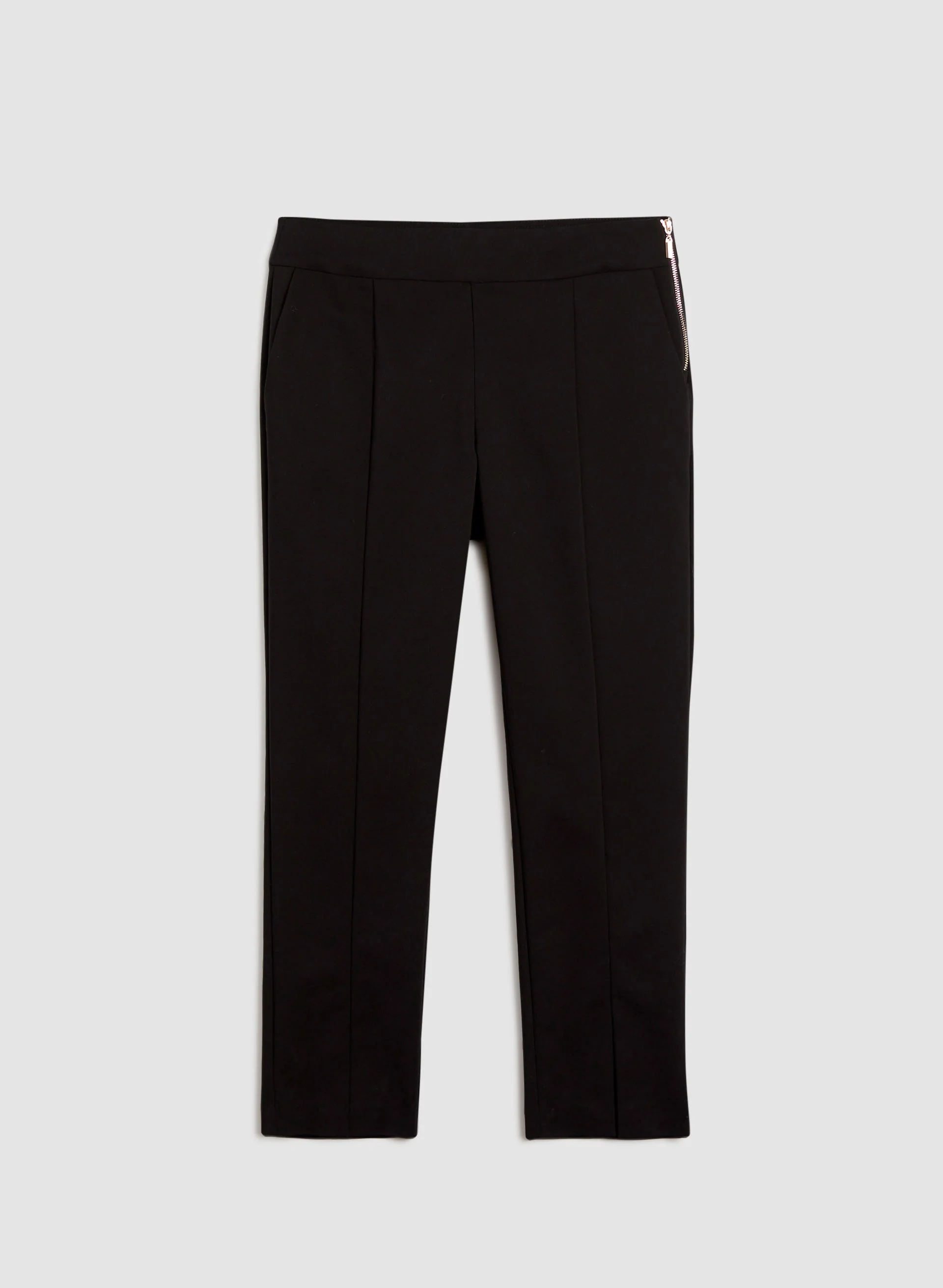 Slit Detail Slim Leg Pants