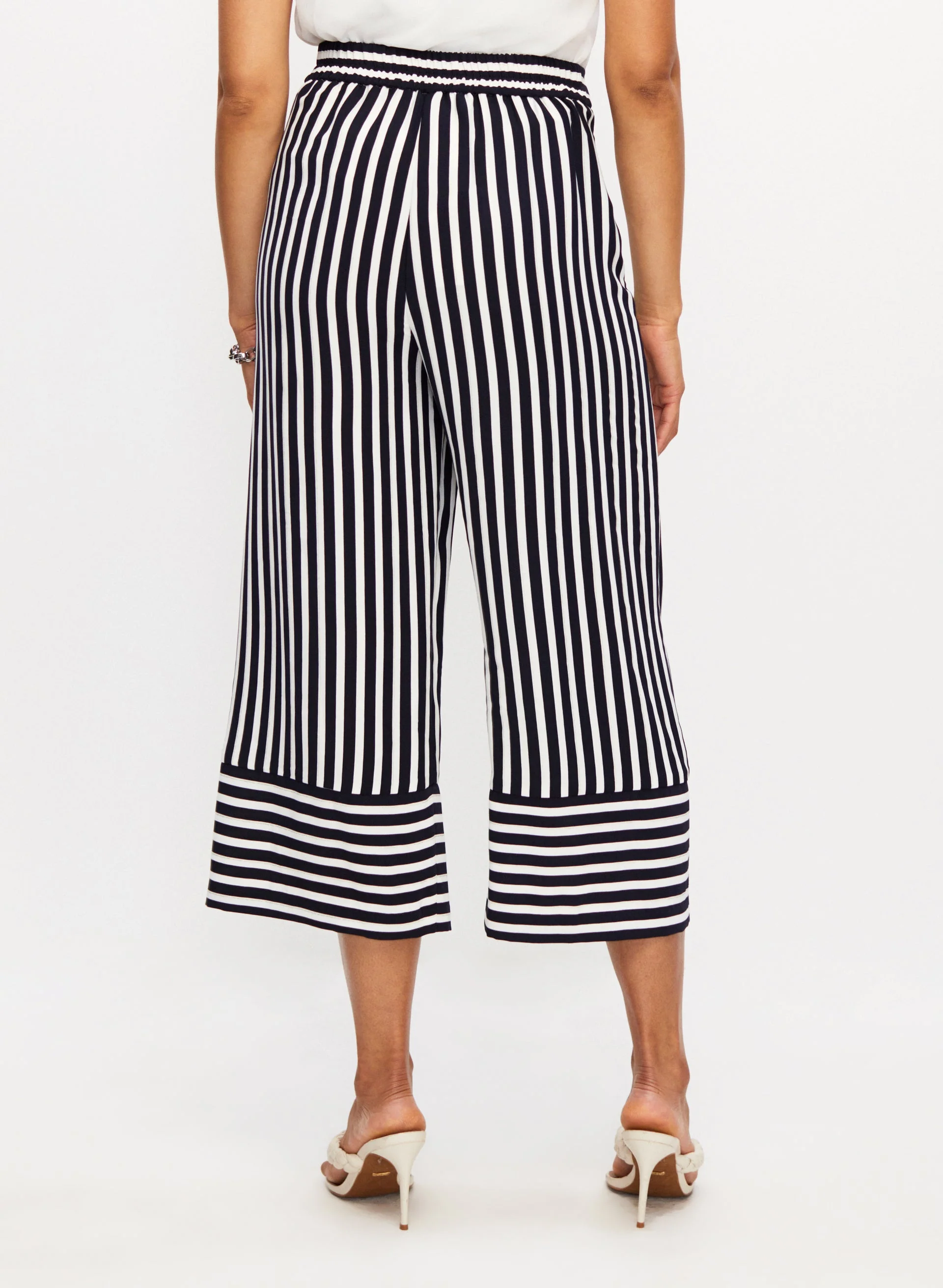 Striped Culotte Pants