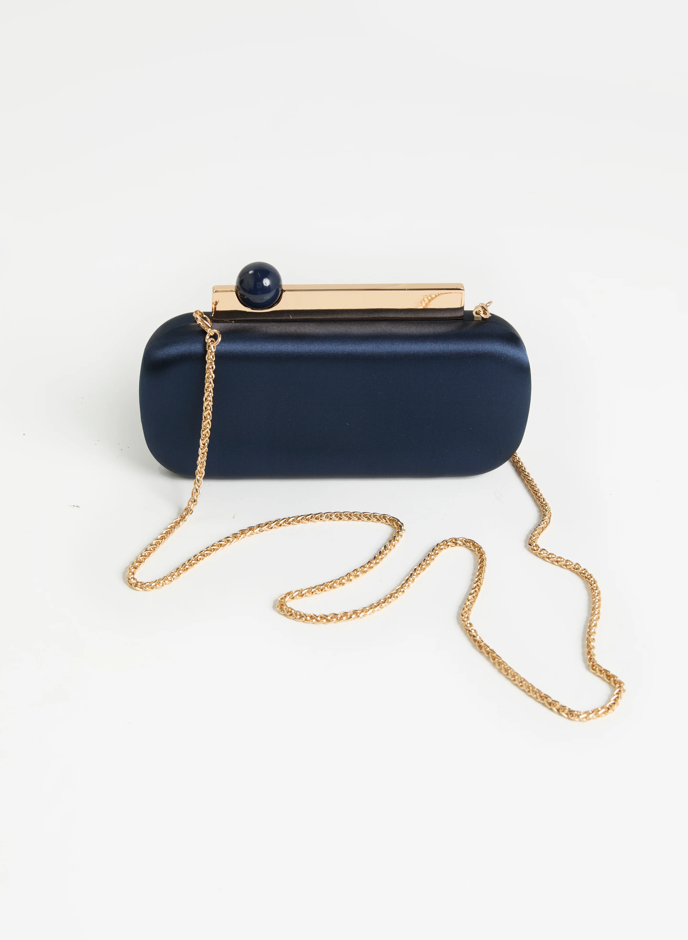 Box Clutch With Chain Strap