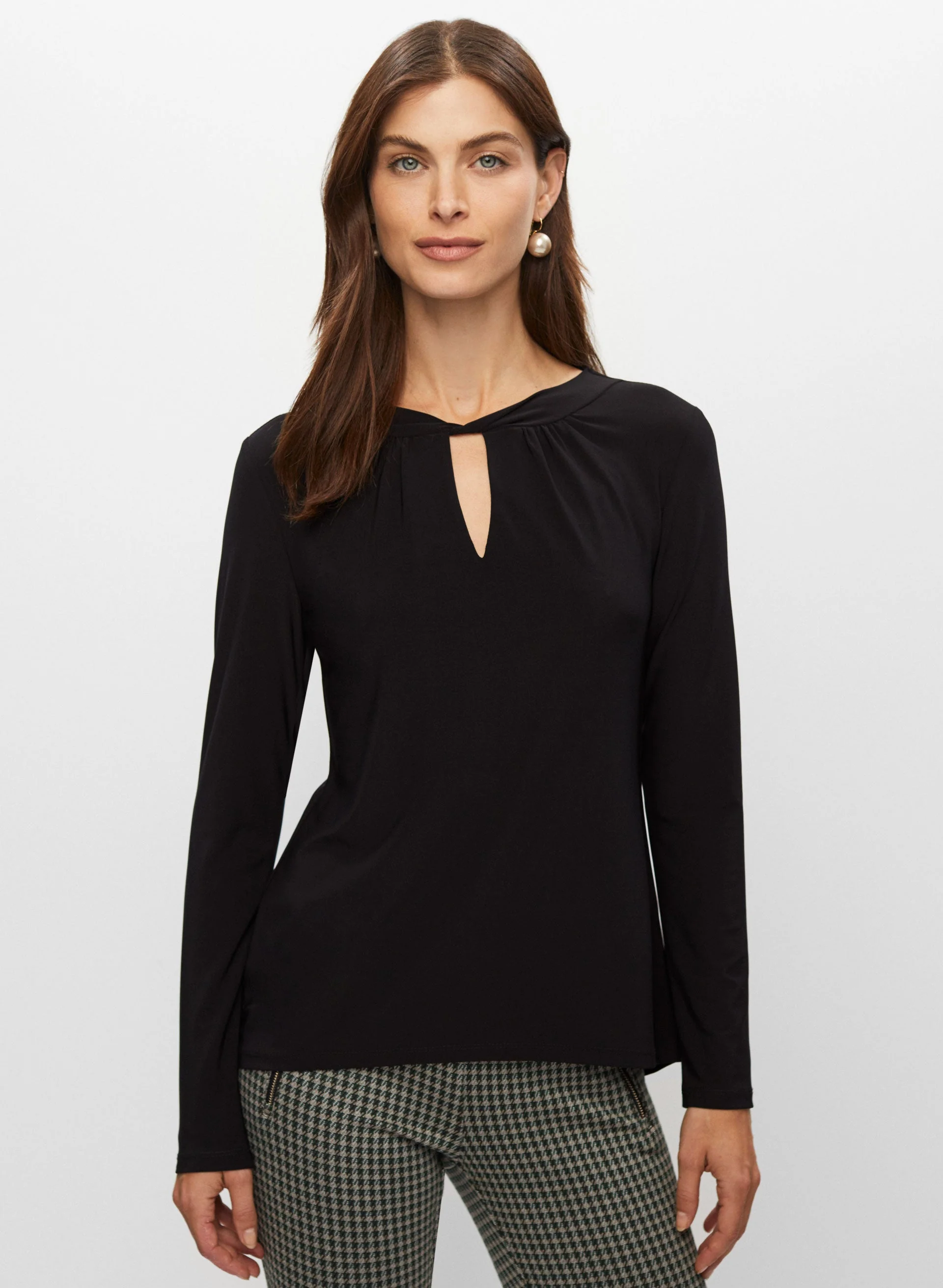 Twist Neck Keyhole Top