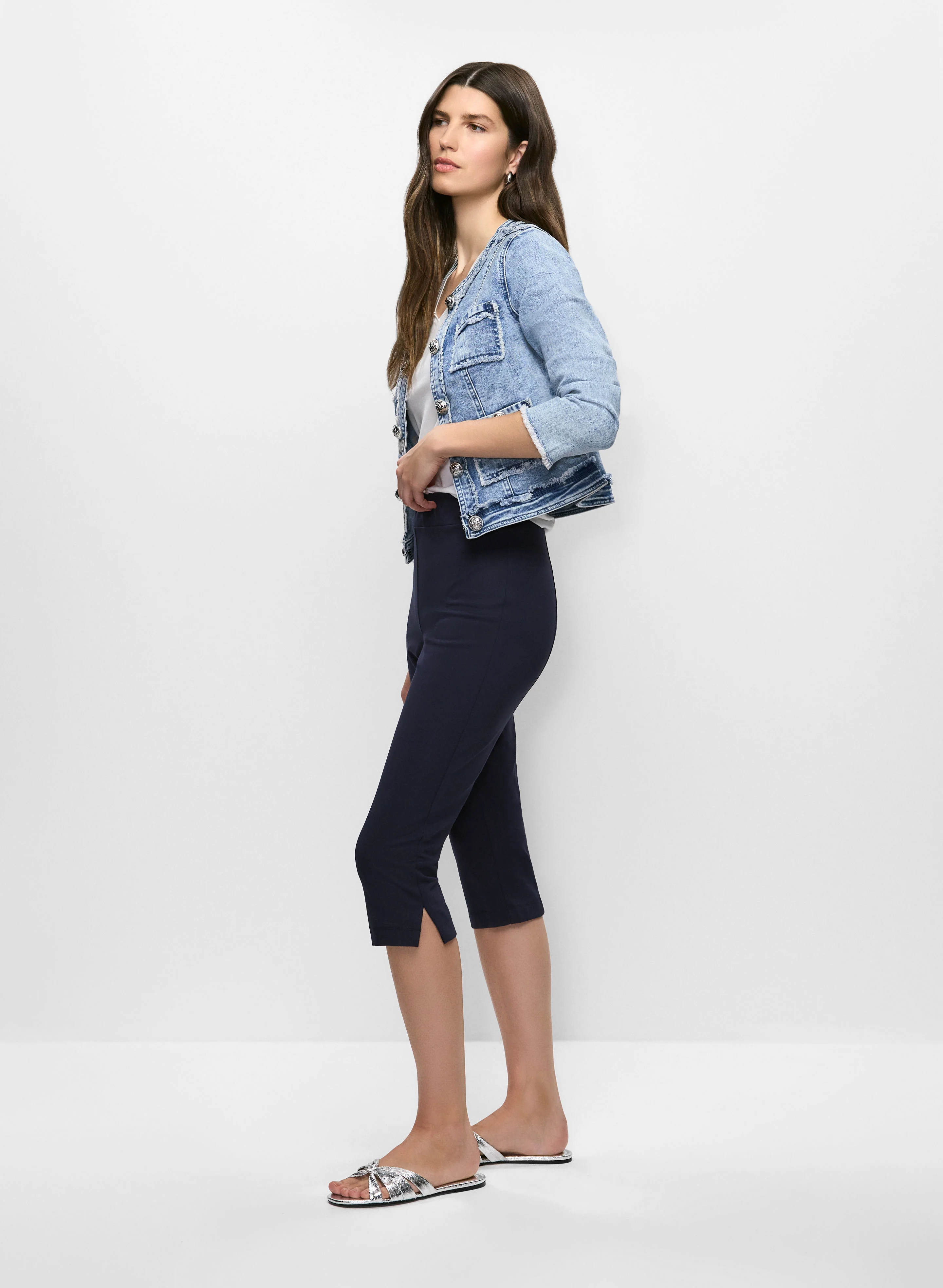 Pull-On Knit Capris