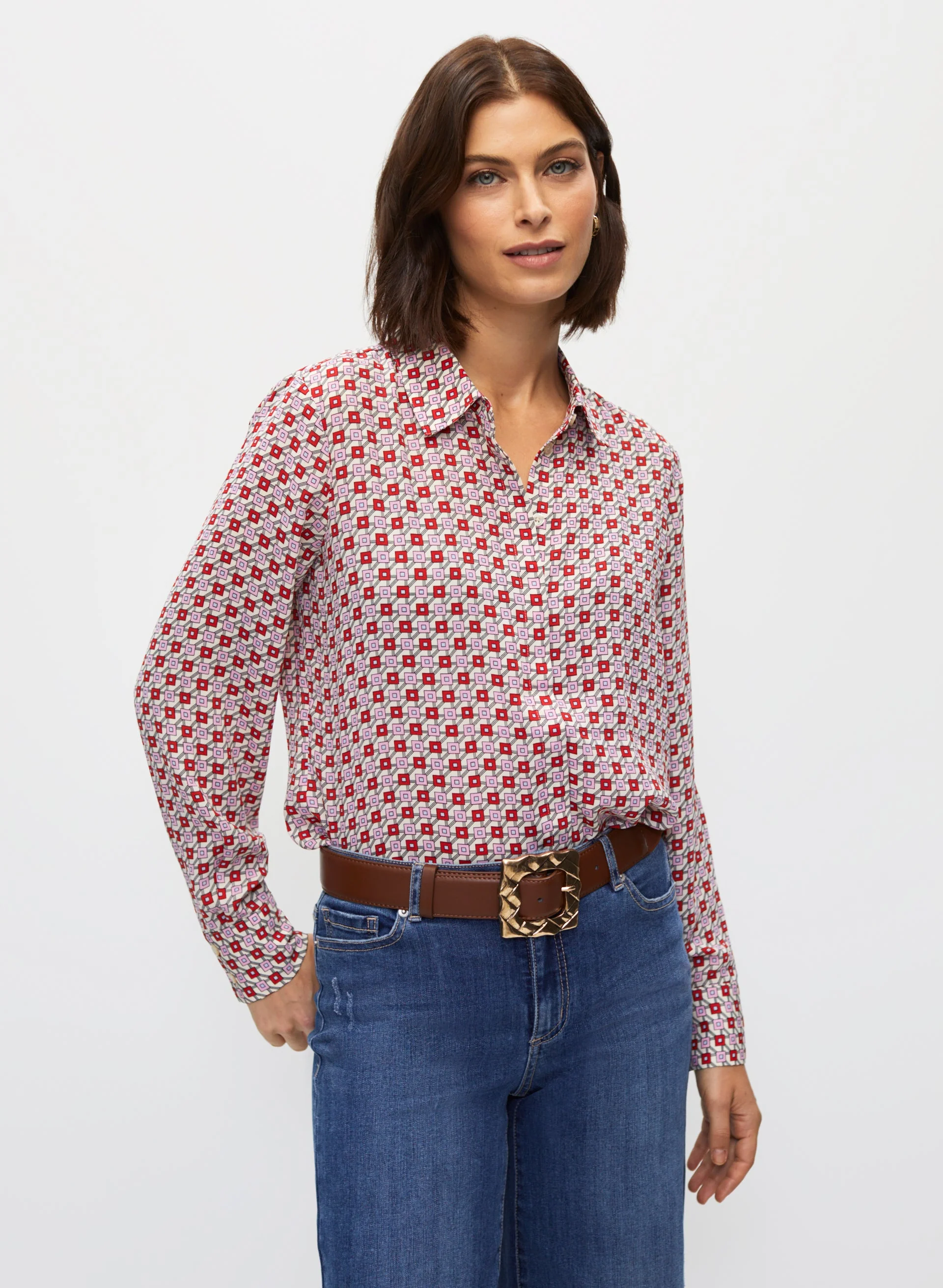 Geometric Print Shirt