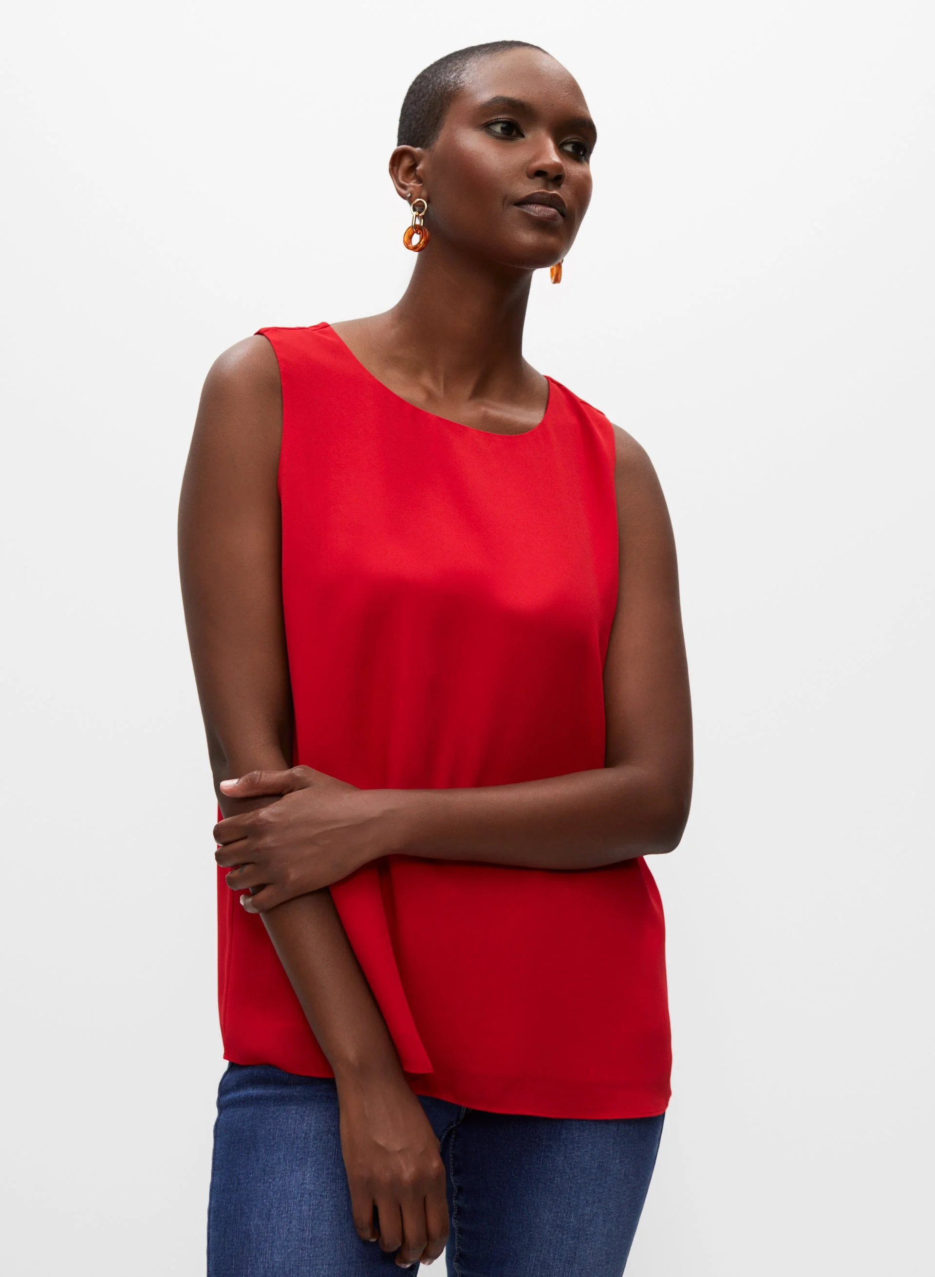 Double Layer Sleeveless Blouse