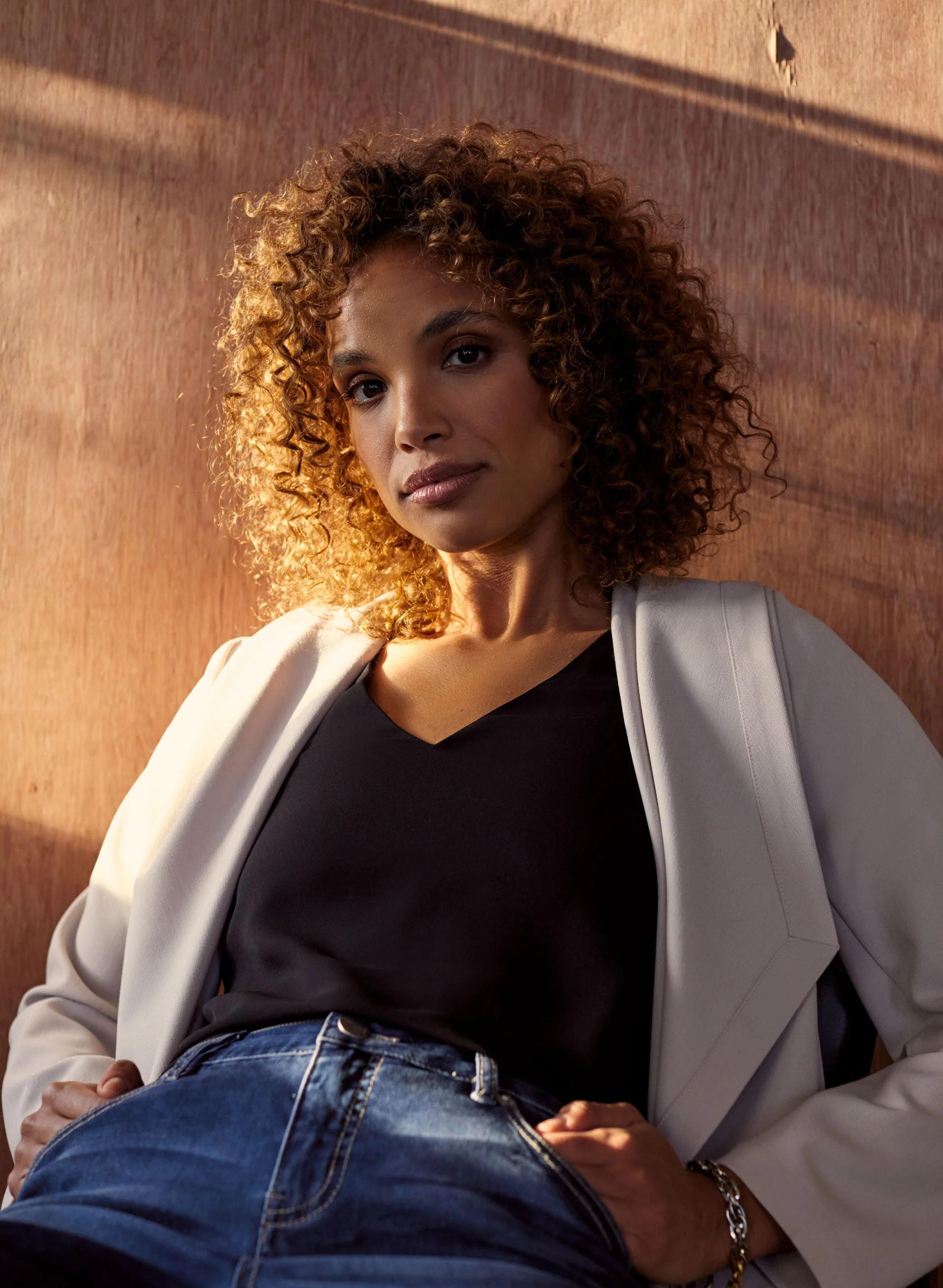 Sleeveless V-Neck Blouse