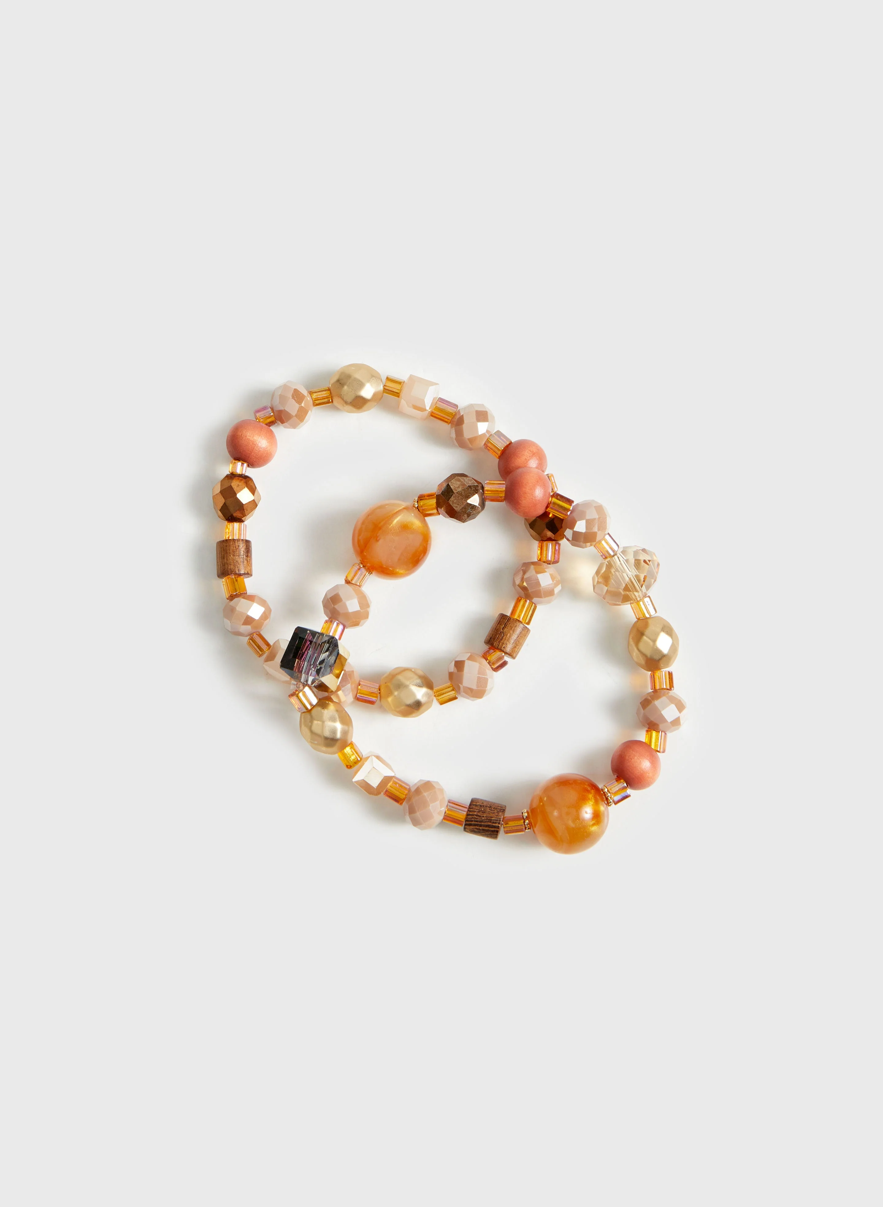 Double Row Mixed Bead Bracelet