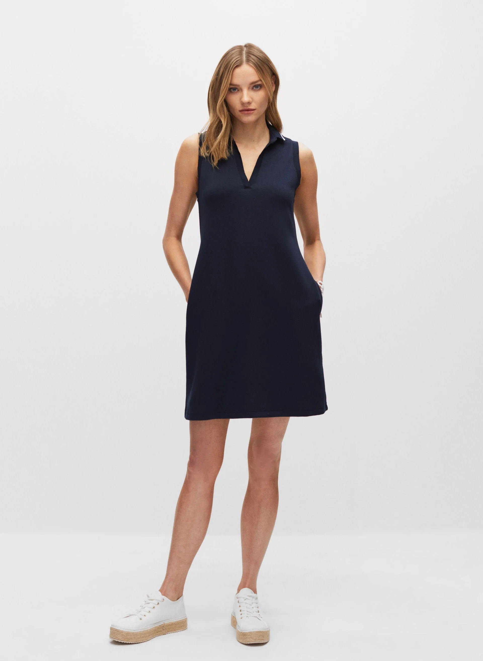 Sleeveless Polo Dress