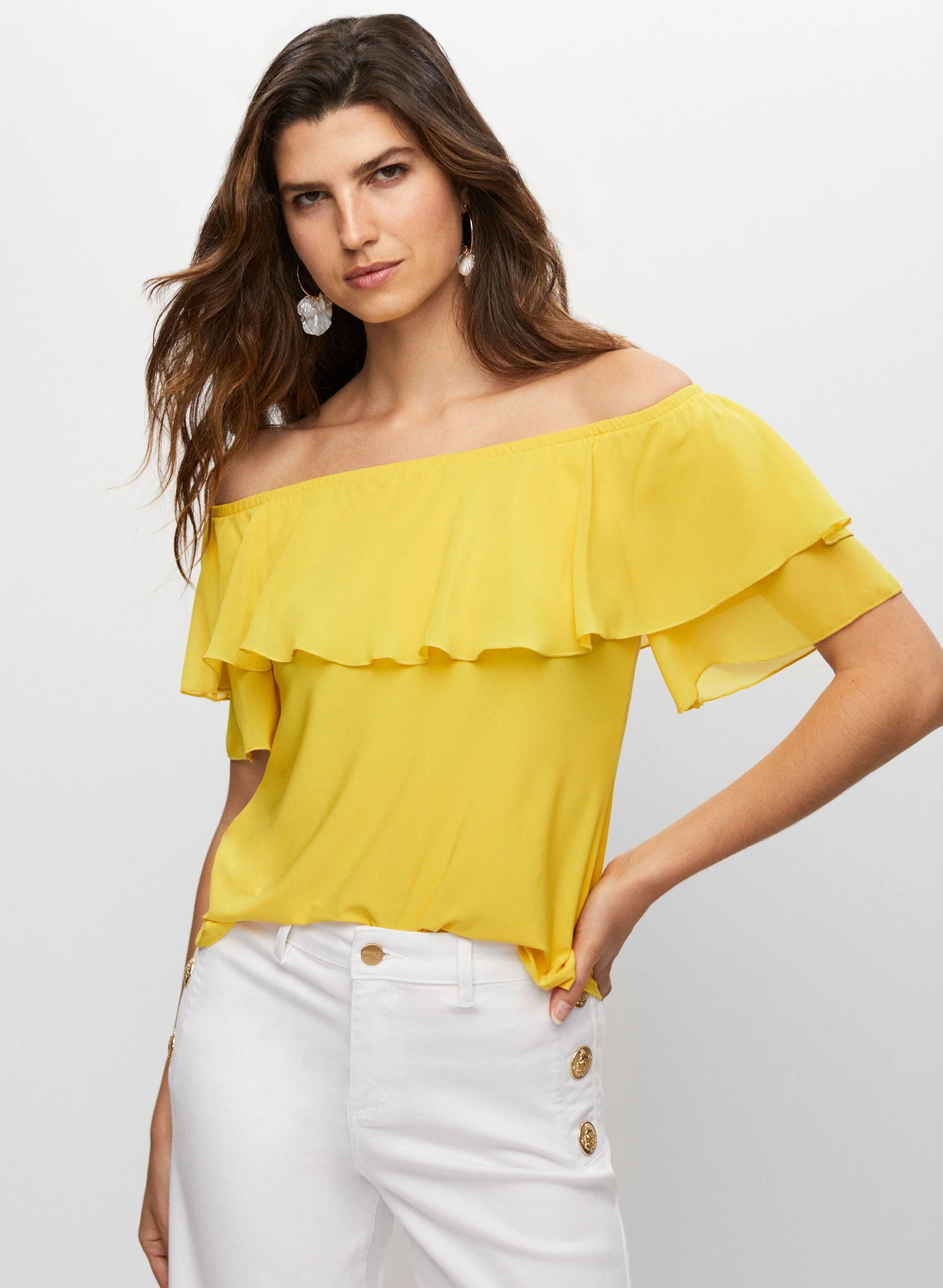Off-the-Shoulder Ruffled Top