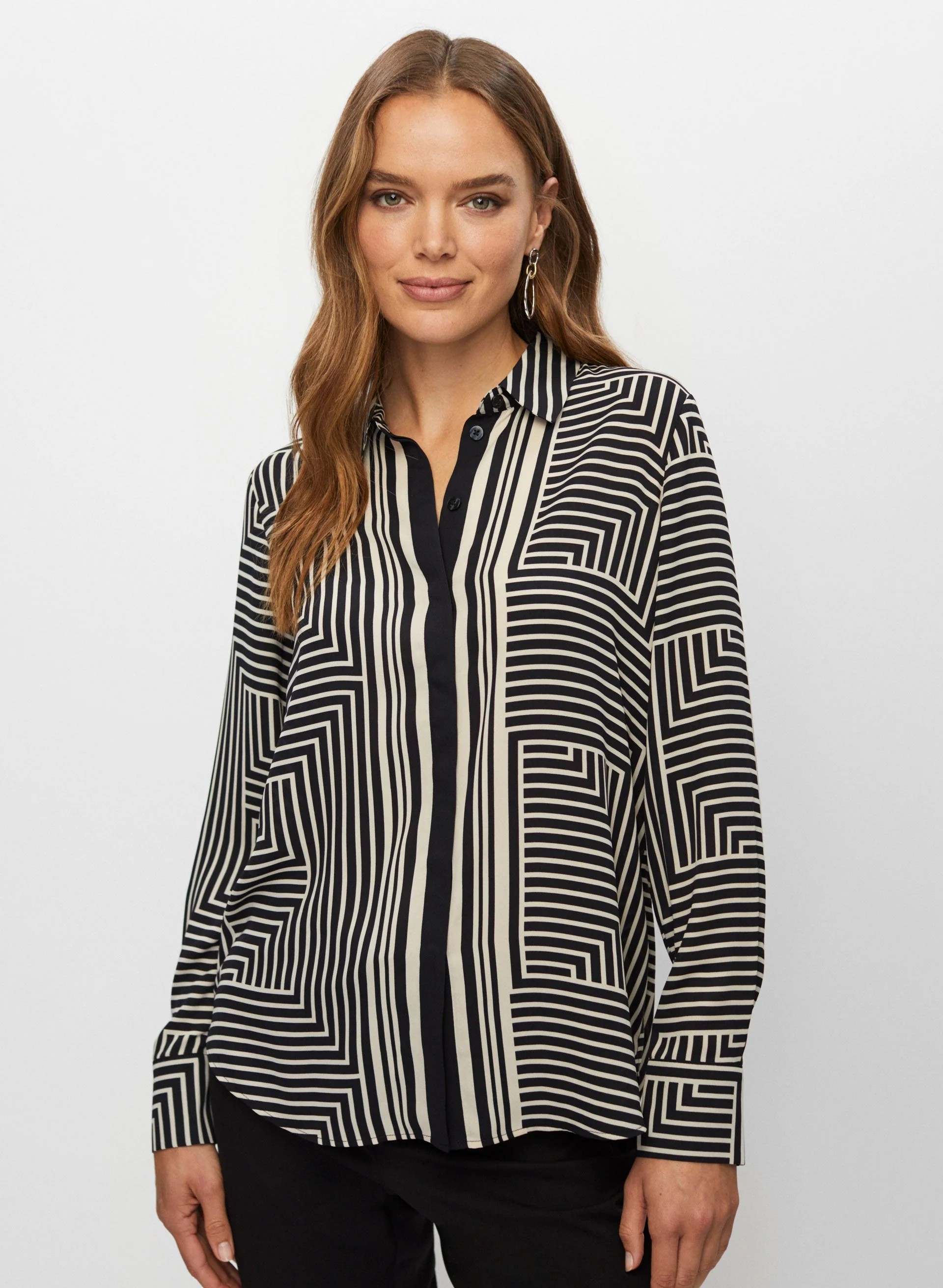 Geometric Motif Blouse