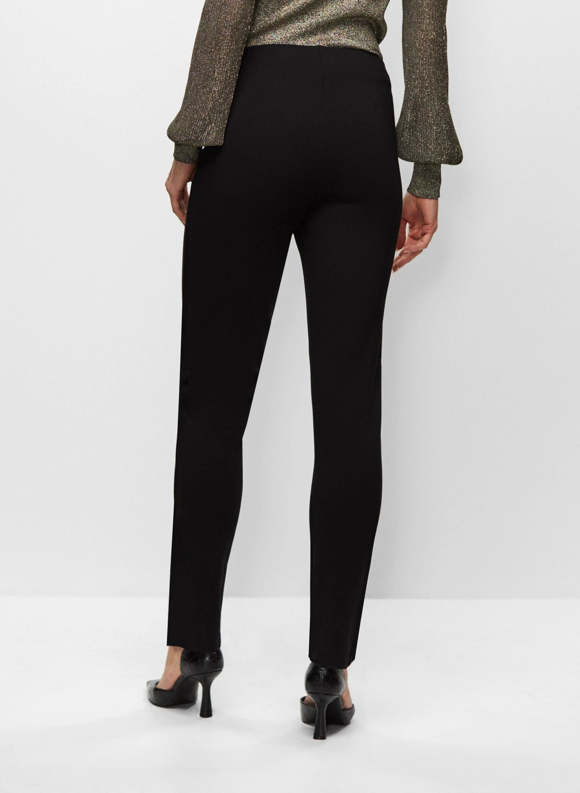 Jewel Button Pull-On Pants