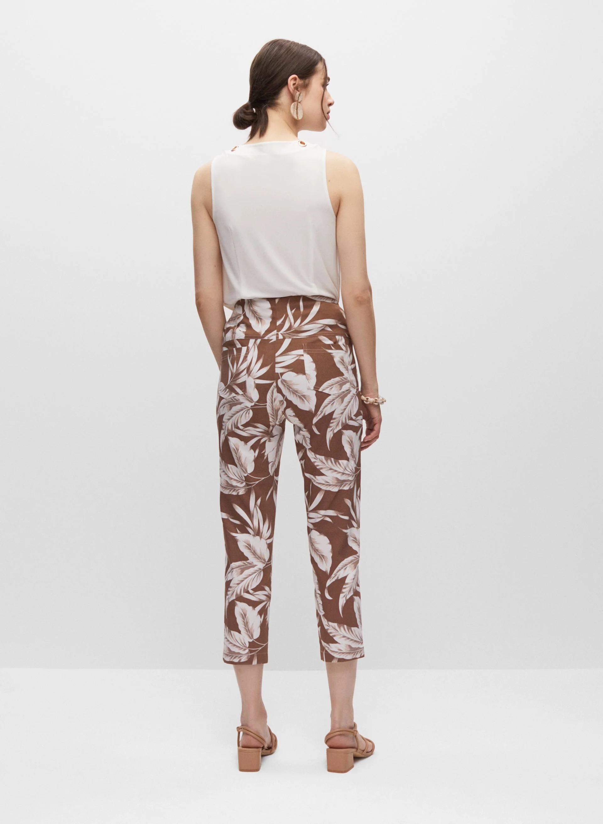 Joseph Ribkoff - Leaf Print Straight Leg Pants