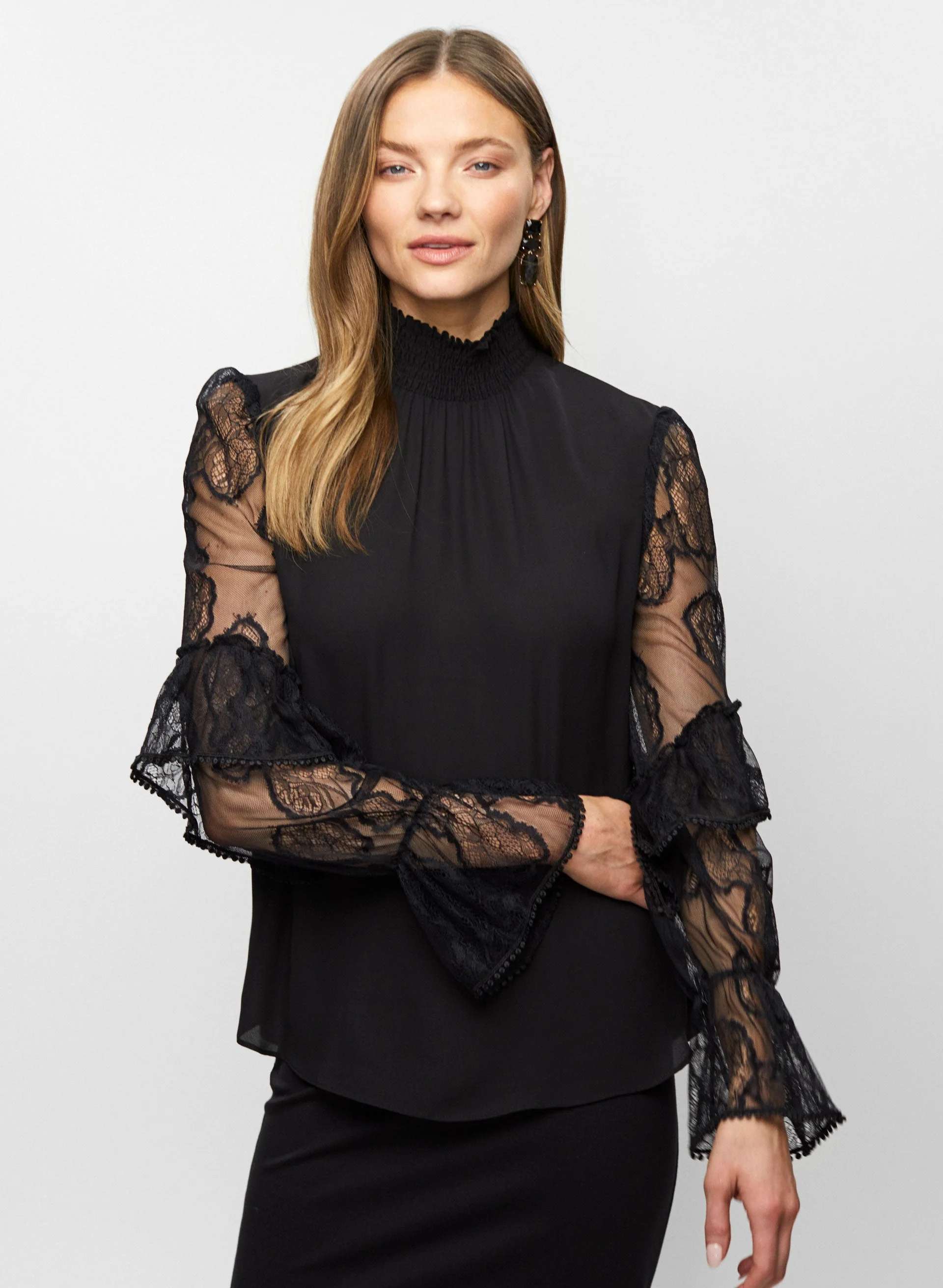 Lace Sleeve Blouse