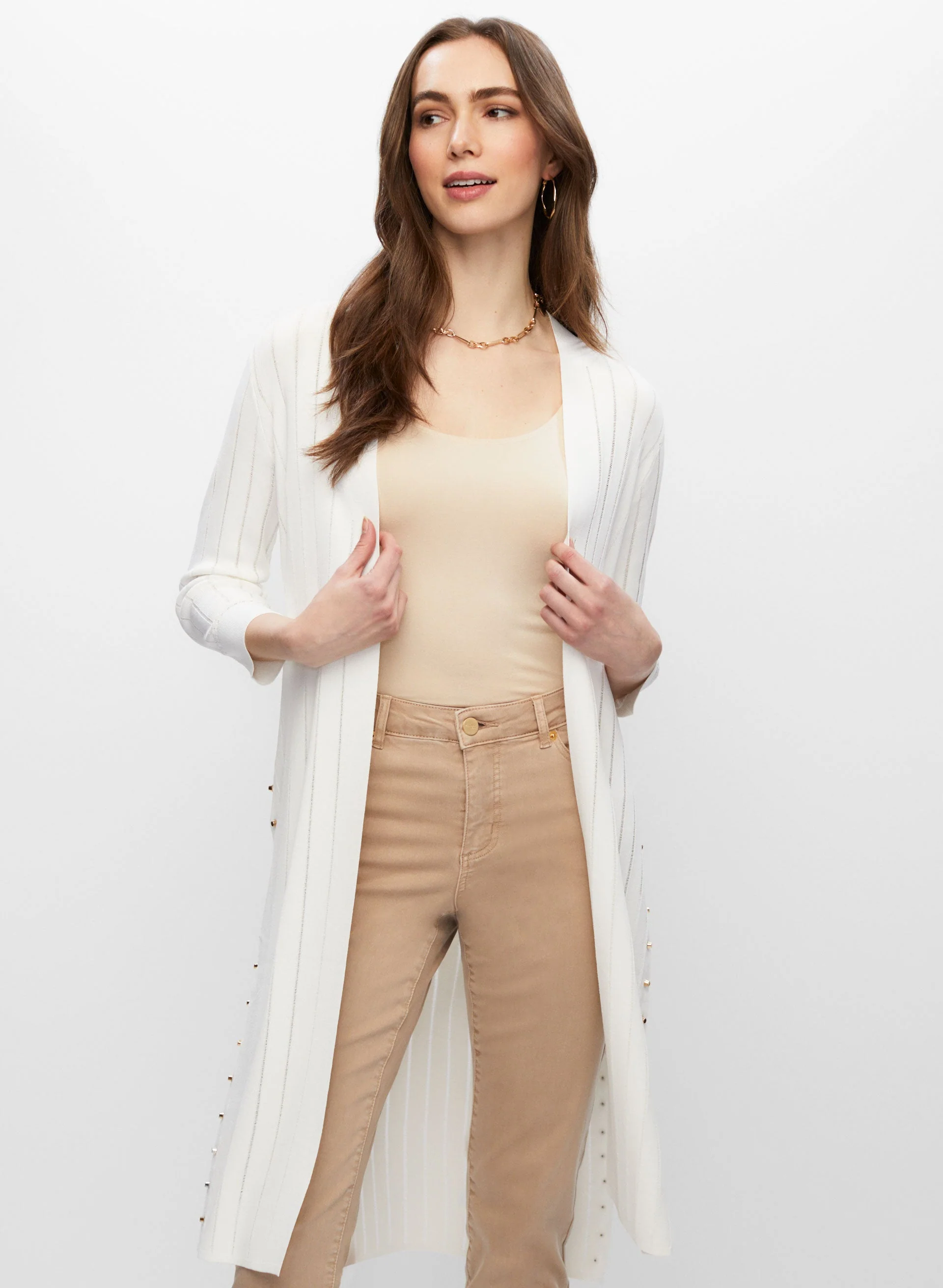 High Slit Long Cardigan