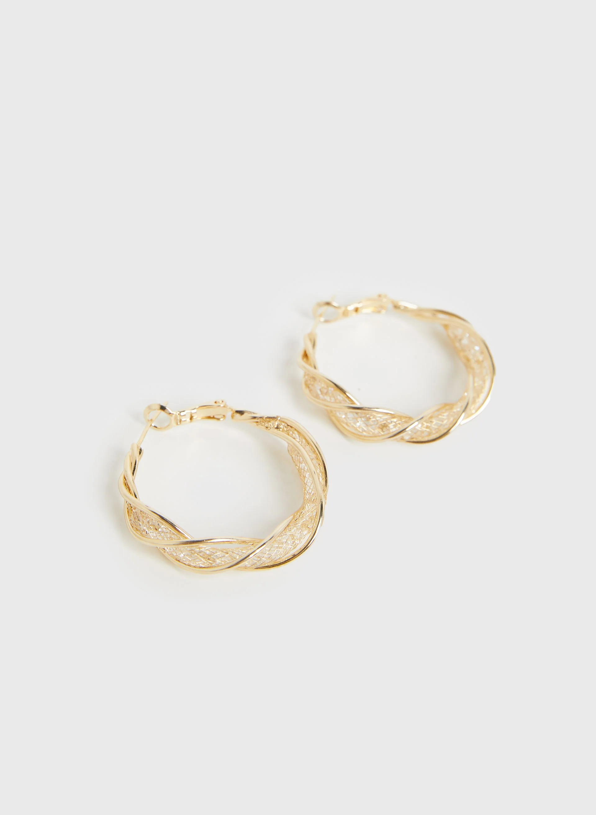 Crystal Braided Hoop Earrings