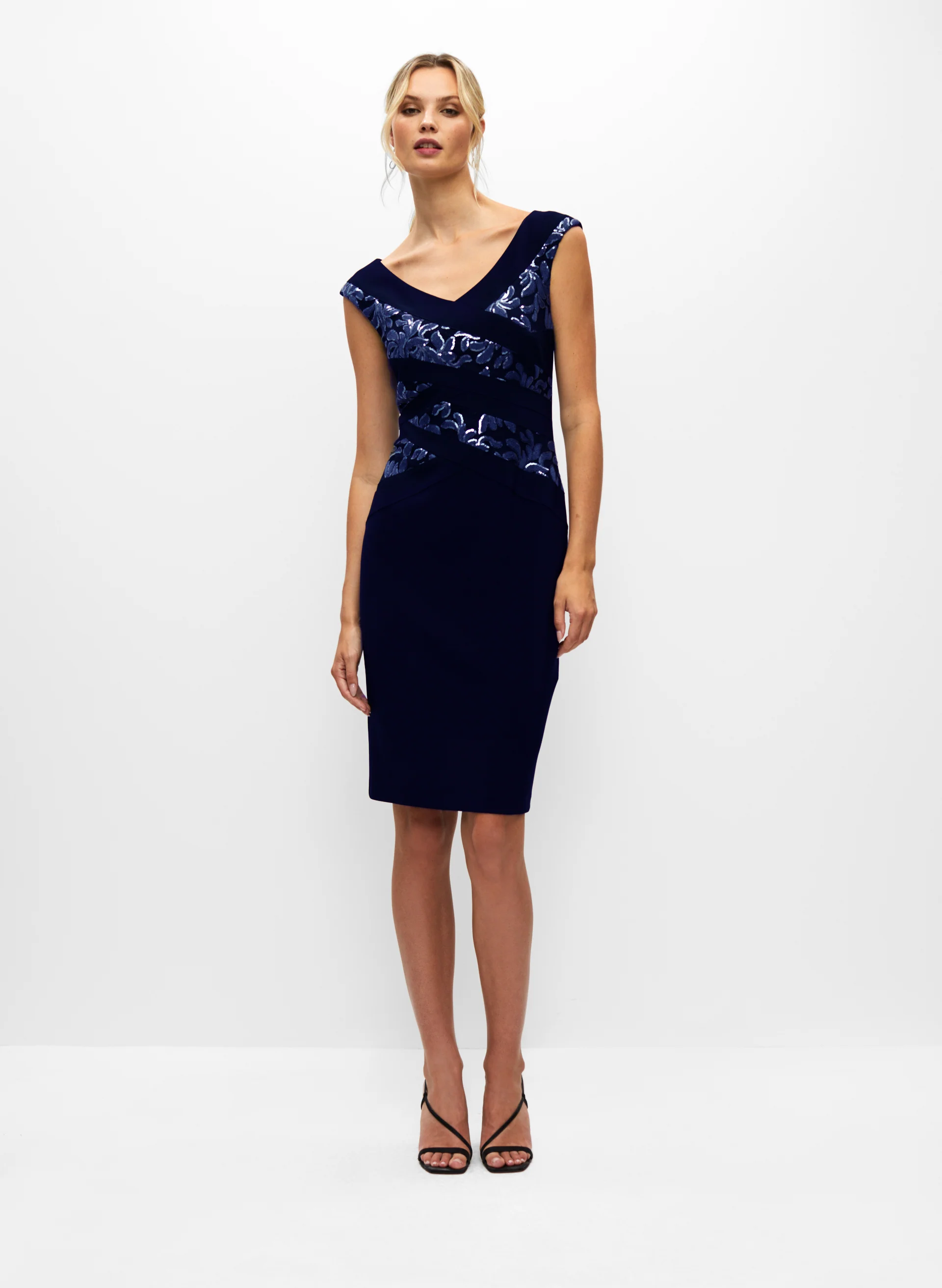 Joseph Ribkoff - Sequin Floral Print Dress