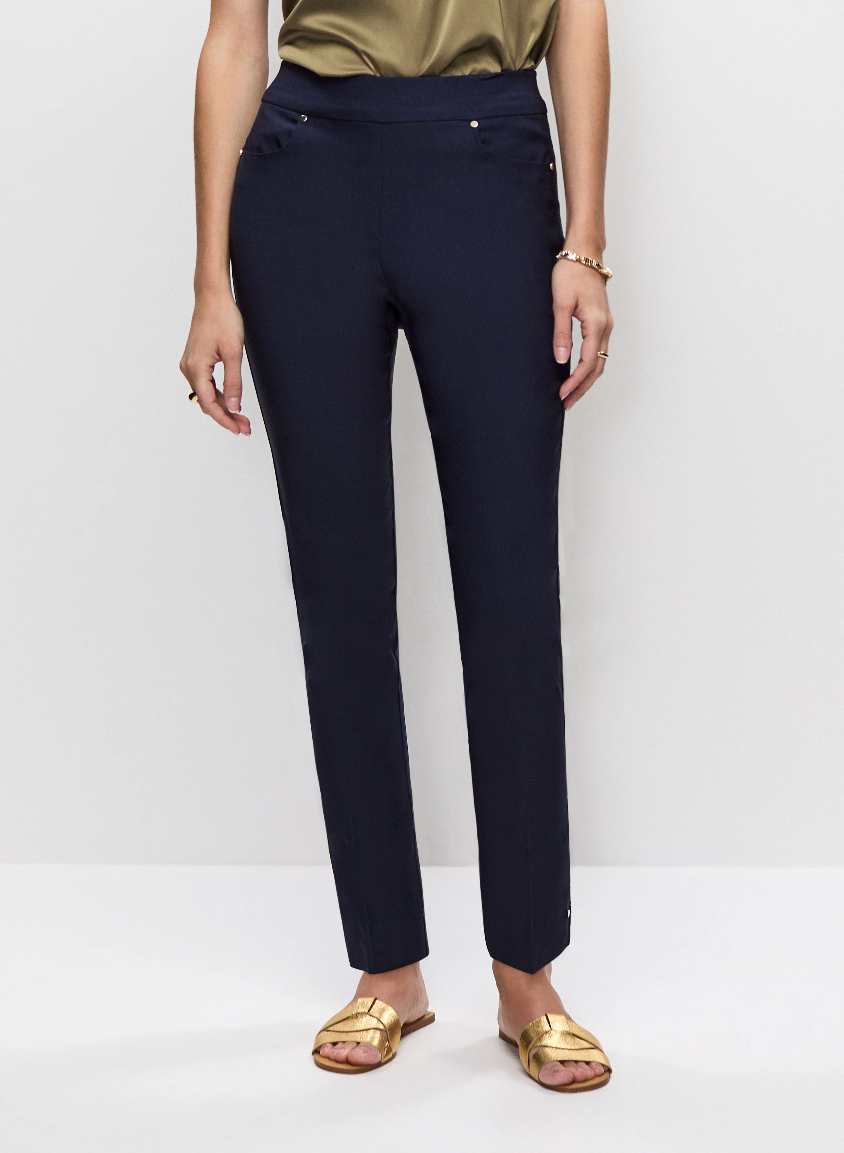 Pull-On Slim Leg Pants