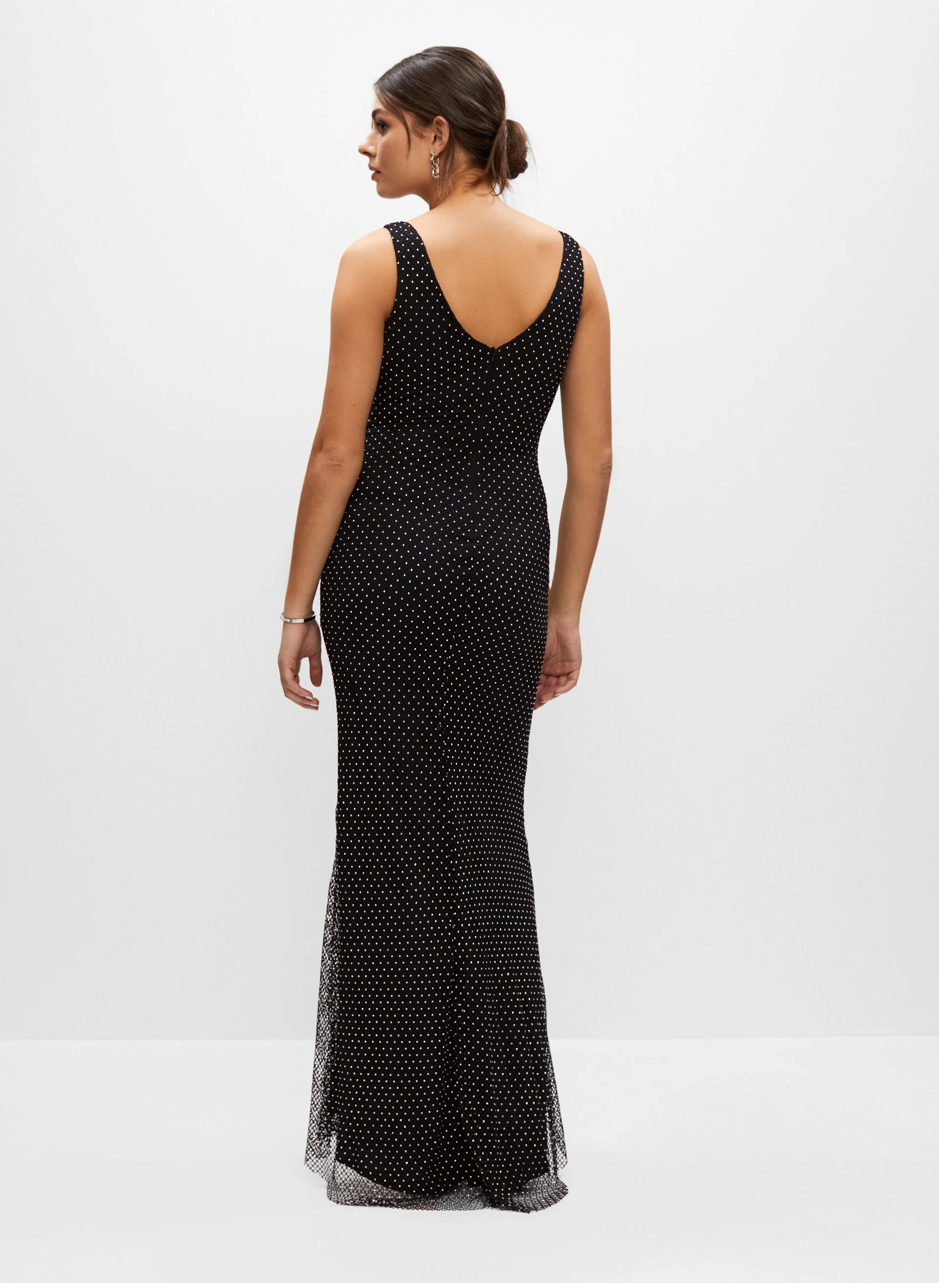 Stud Detail Sleeveless Dress