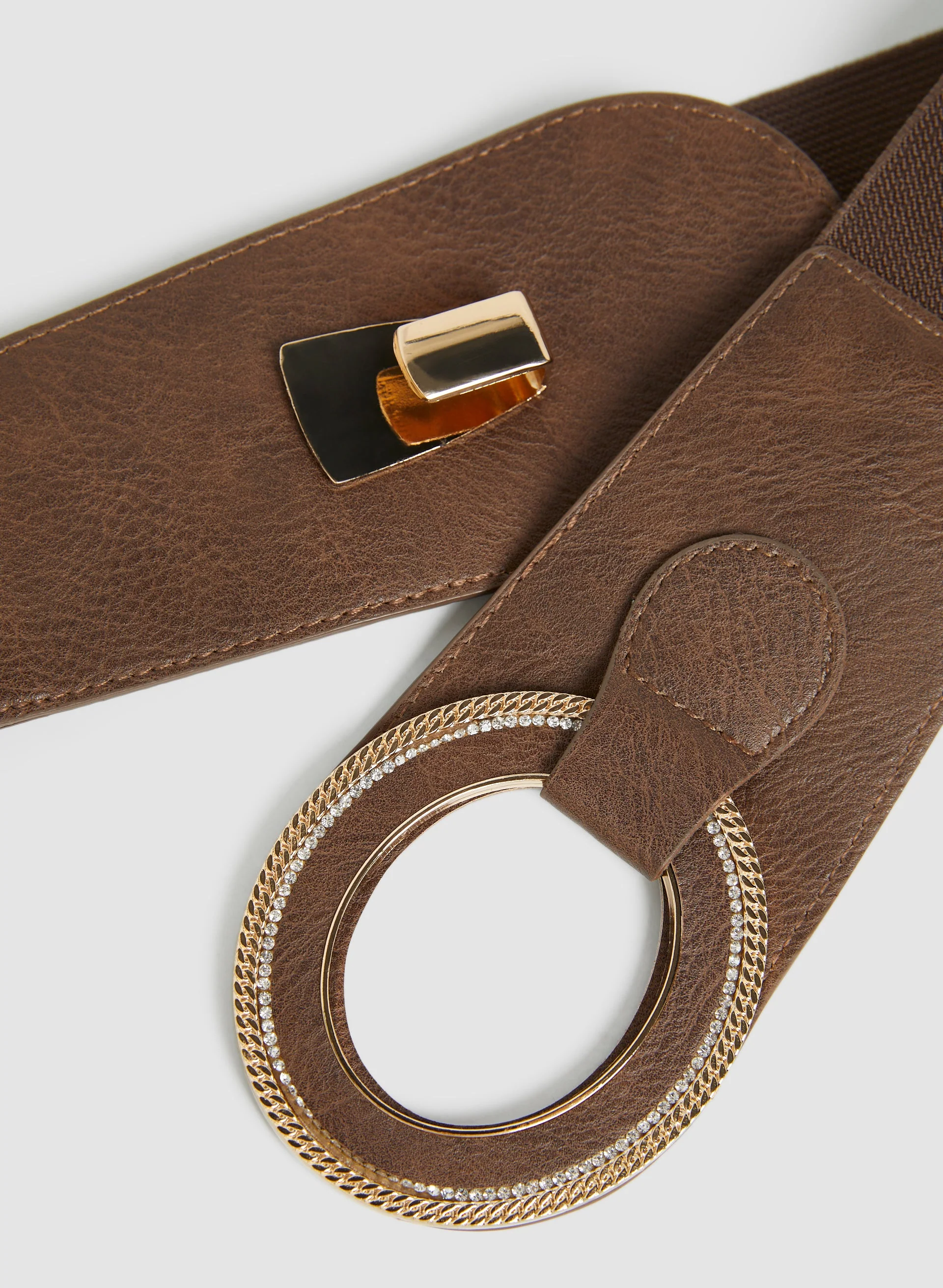 Round Crystal Buckle Belt