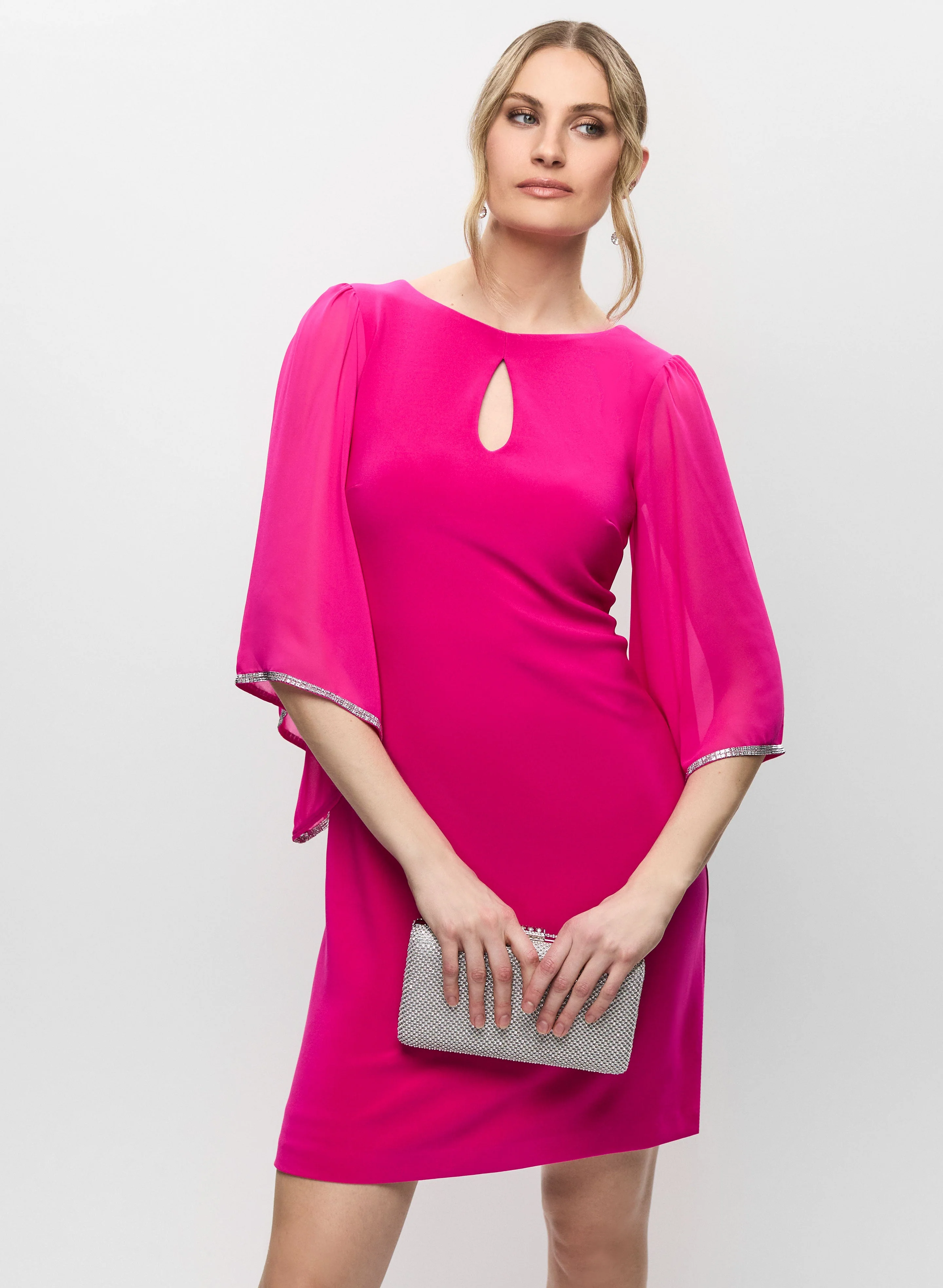 Joseph Ribkoff - Bell Sleeve Chiffon Dress