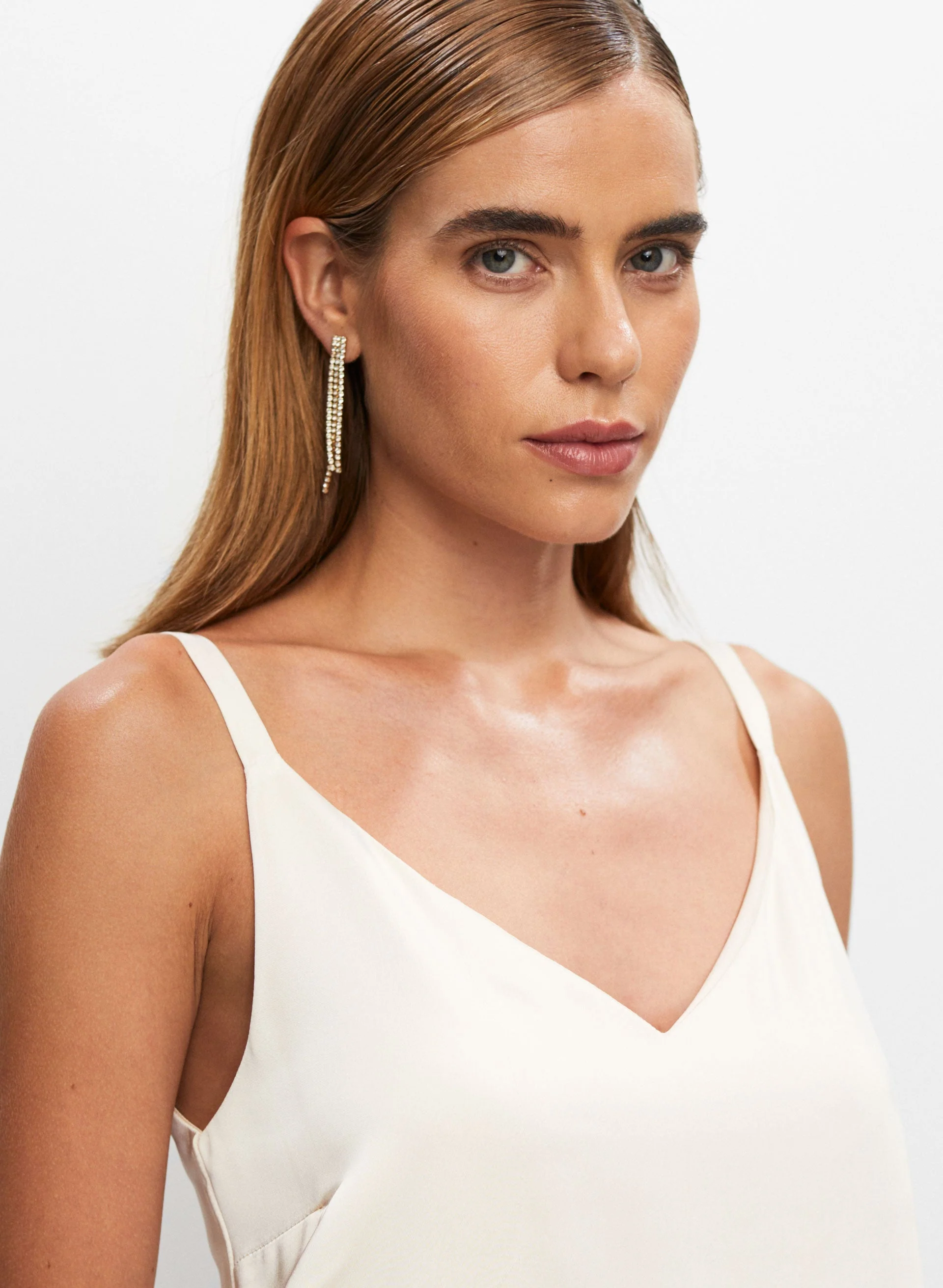 Sleeveless Feather Detail Top
